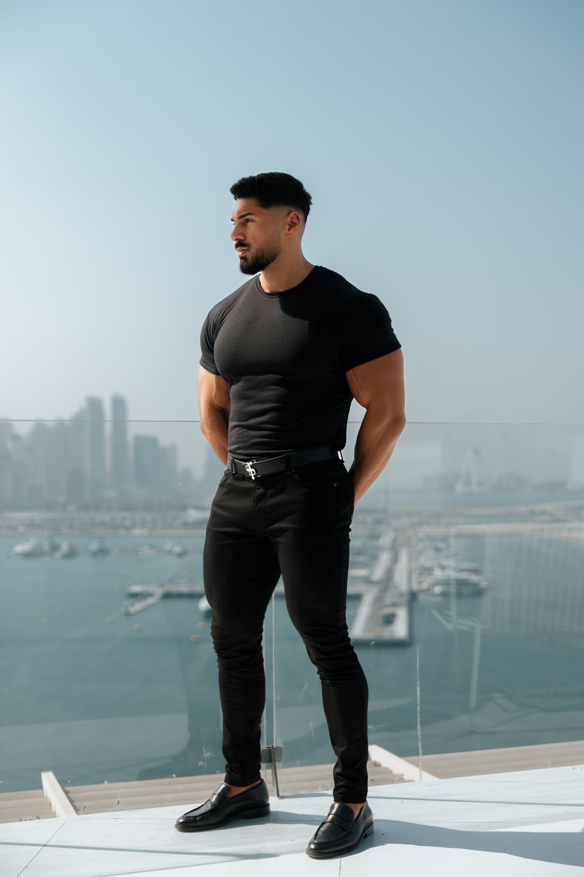 Slim Stretch Black Sateen Trousers - FSH405 (PRE ORDER 31ST AUGUST)