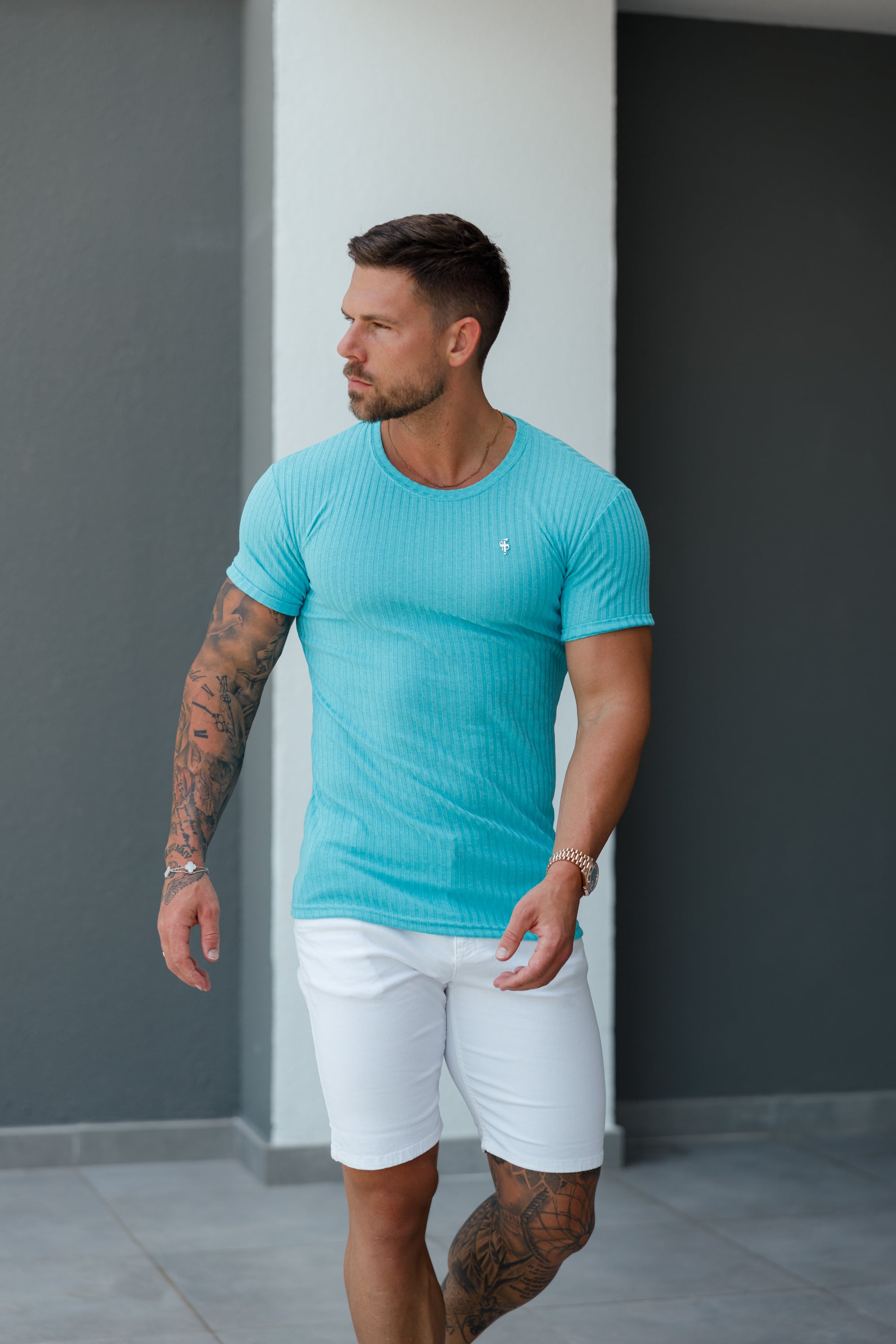 Slim Fit Ecru Chino Shorts - FSH228