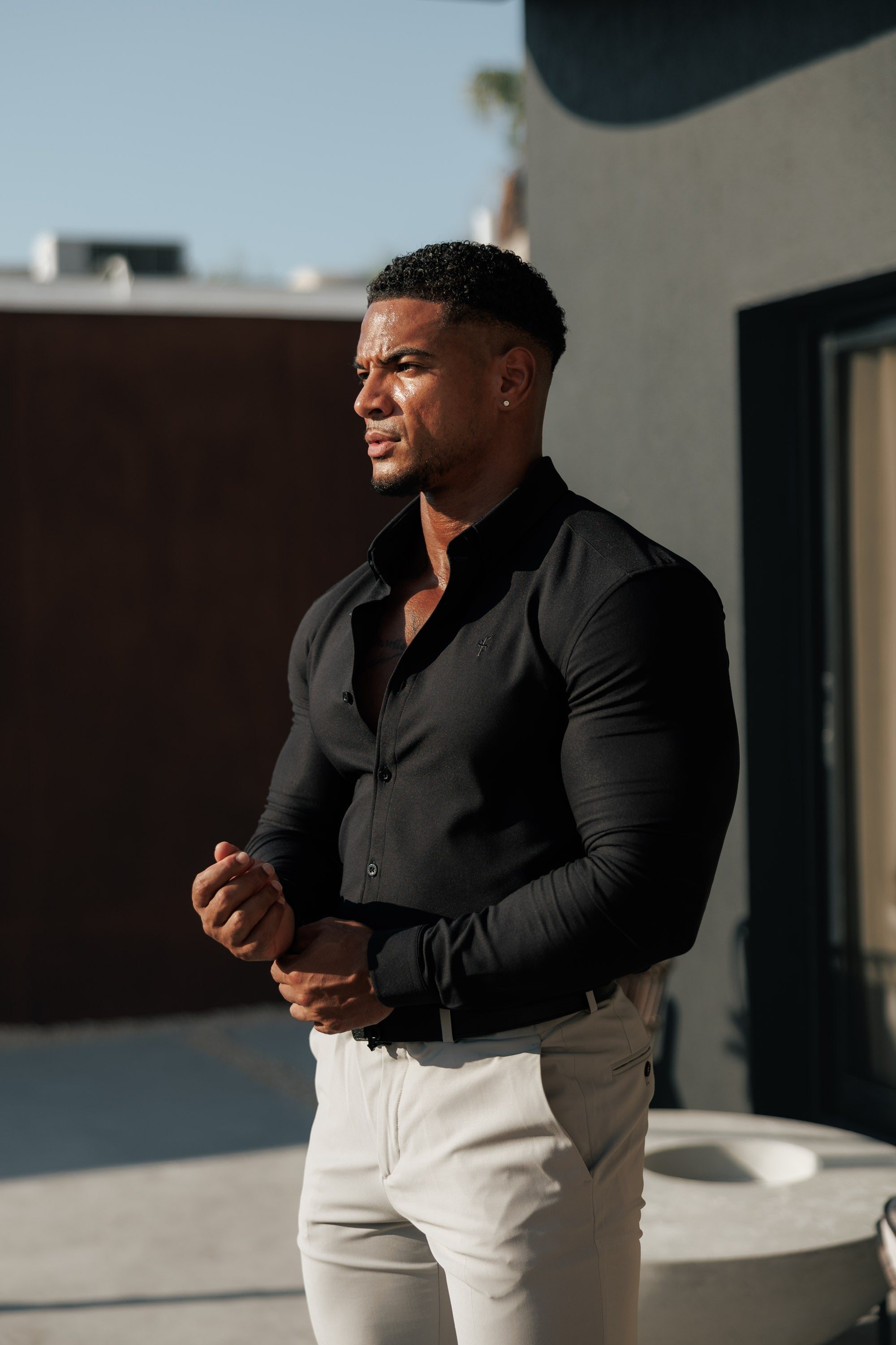 Super Slim Scuba Black Long Sleeve Stretch - FS829 (PRE ORDER 30TH AUGUST)