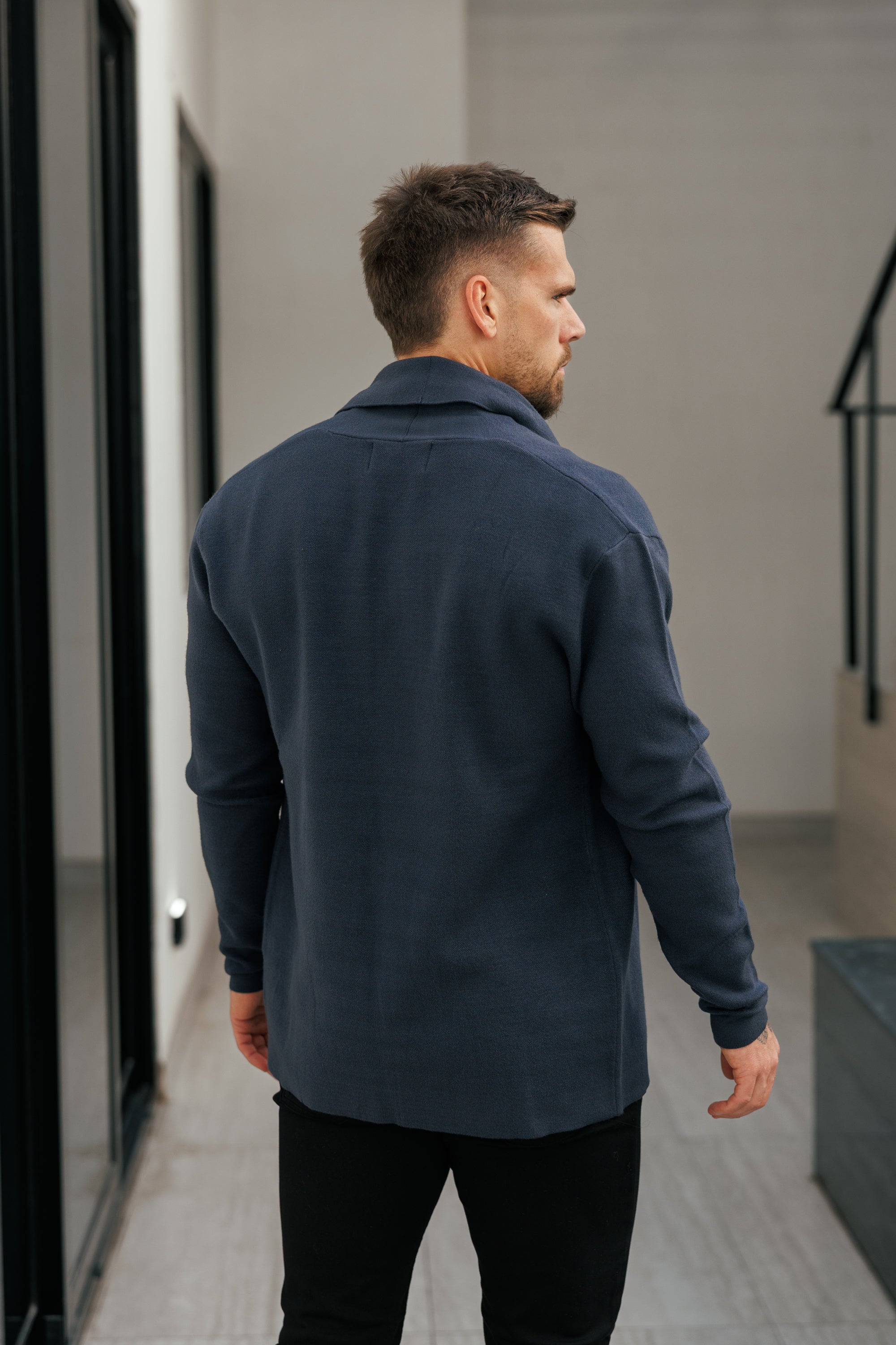 Soft Touch Shawl Cardigan Charcoal - FSA004
