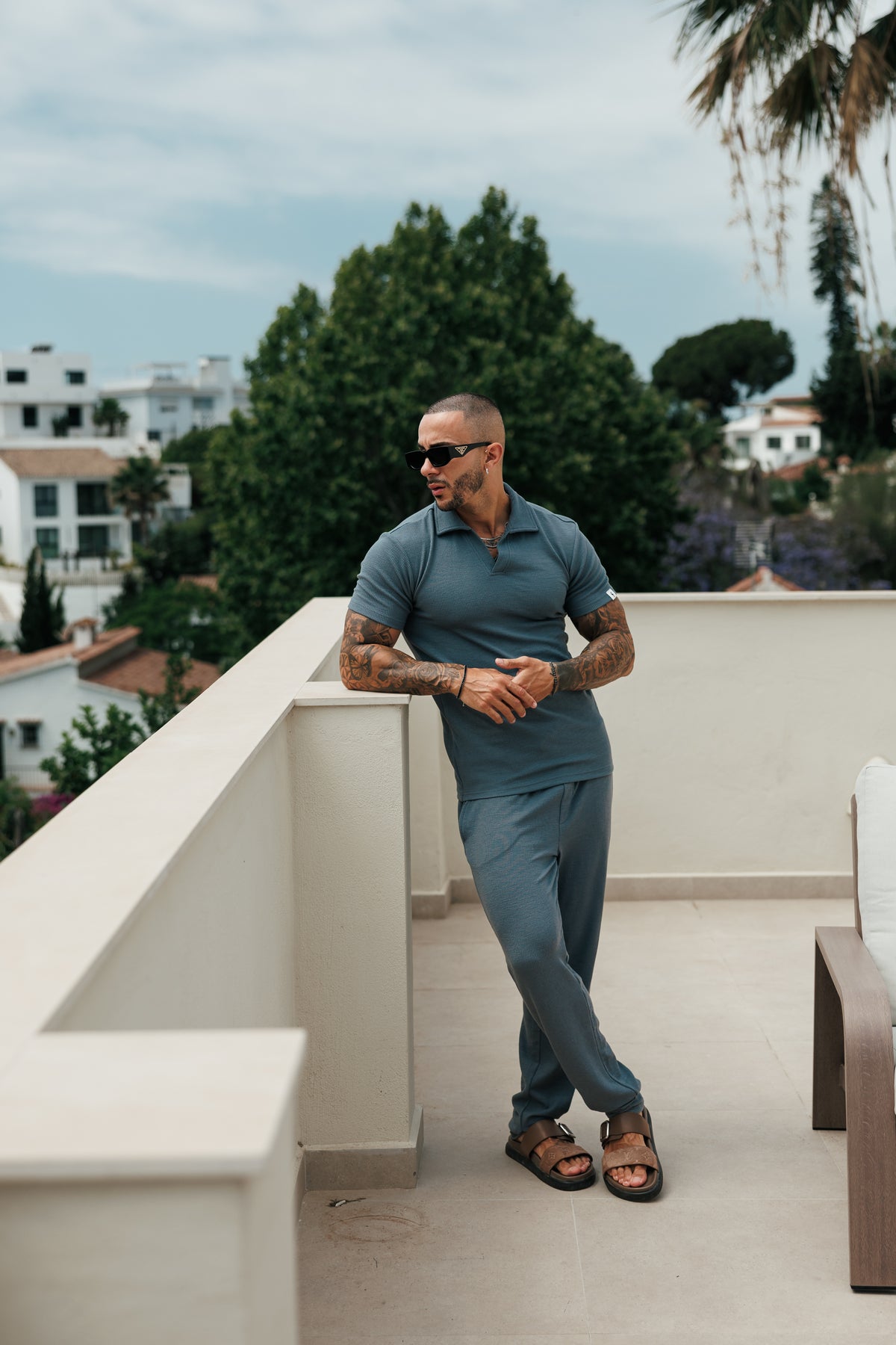 Gunmetal Jersey Cord Revere Polo Short Sleeve - FSR153 (PRE ORDER 22ND SEPTEMBER)