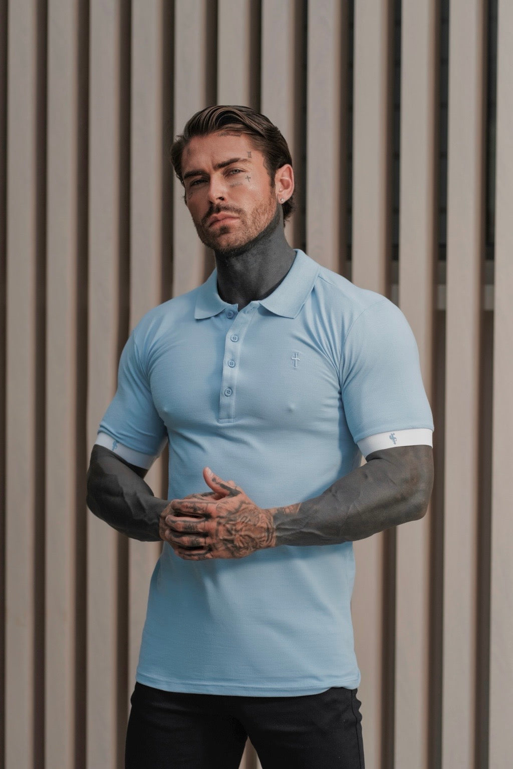 Beige Polo with FS Elastic Sleeve Branding - FSH1554