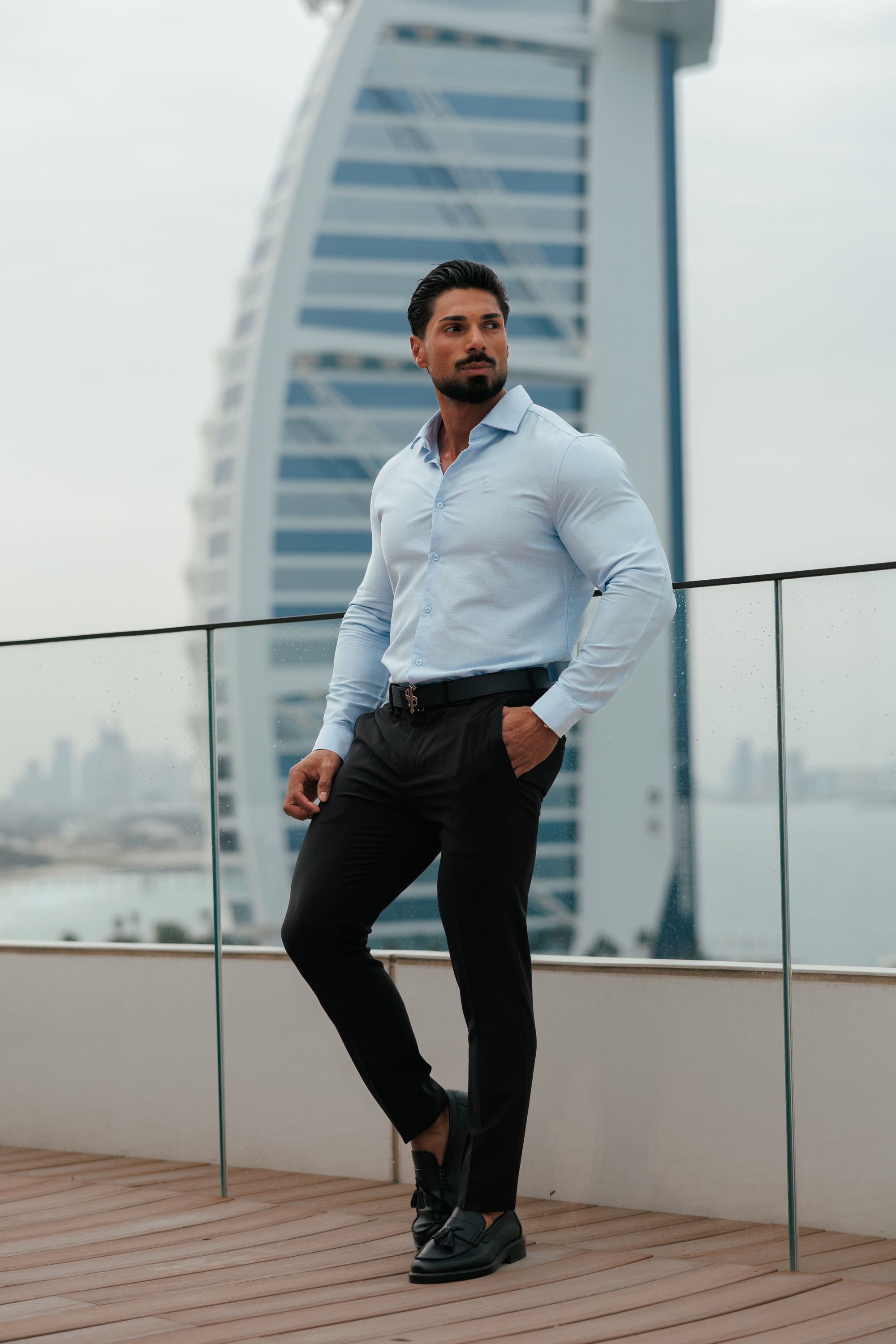 Classic Oxford Touch Long Sleeve Blue with Cutaway Collar - FS1180