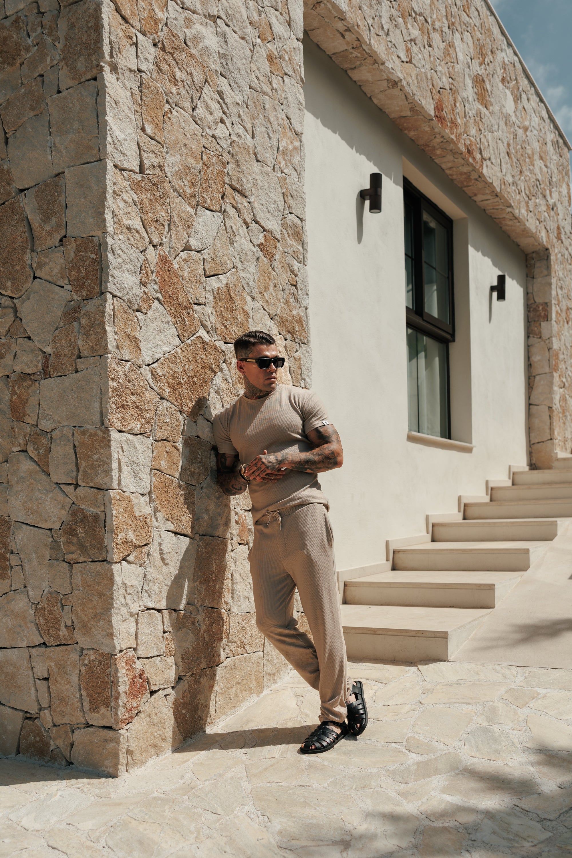 Jersey Cord Beige T-Shirt - FSR097