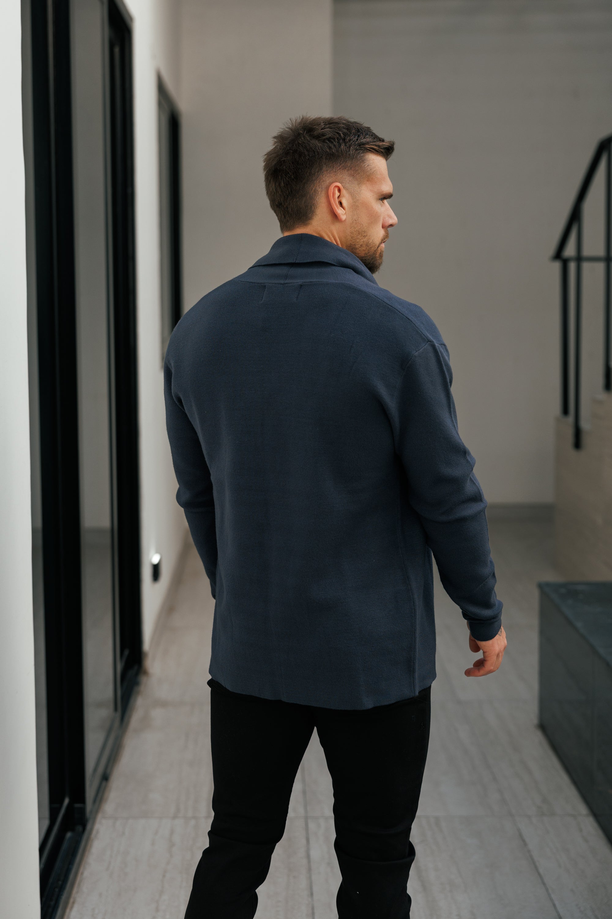 Soft Touch Shawl Cardigan Charcoal - FSA004