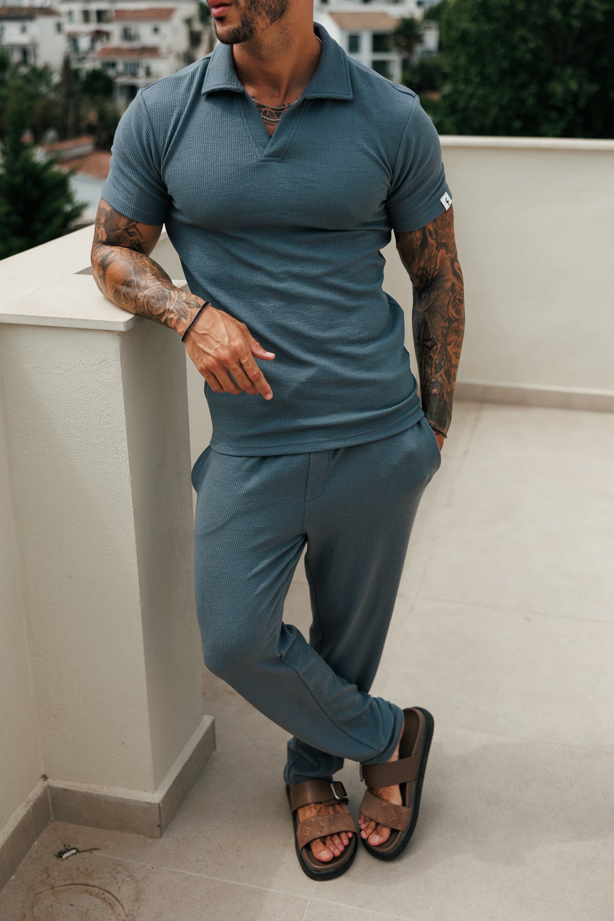 Jersey Cord Slim Gunmetal Trousers - FSR092 (PRE ORDER 22ND SEPTEMBER)