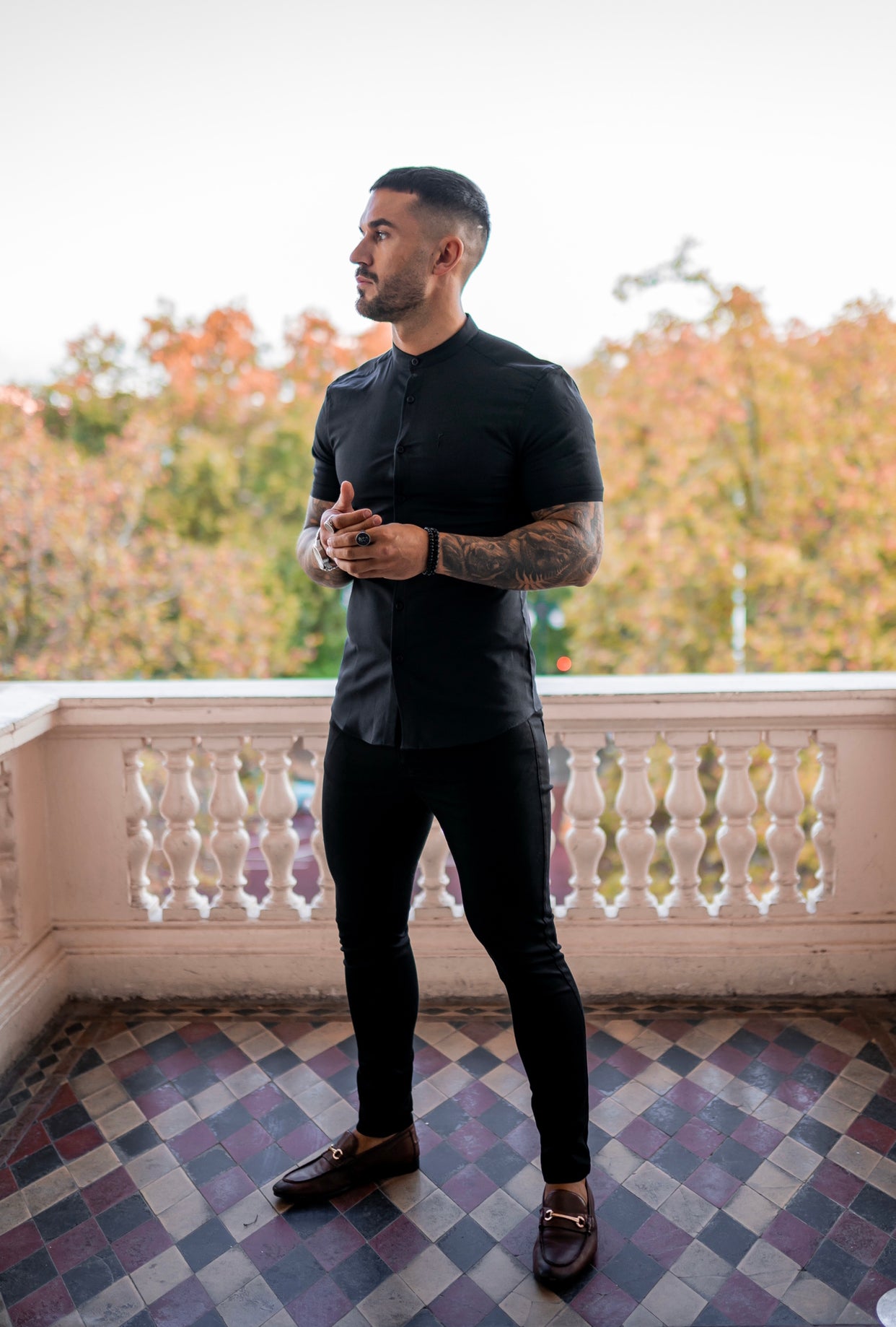 Slim Stretch Black Sateen Trousers - FSH405 (PRE ORDER 31ST AUGUST)