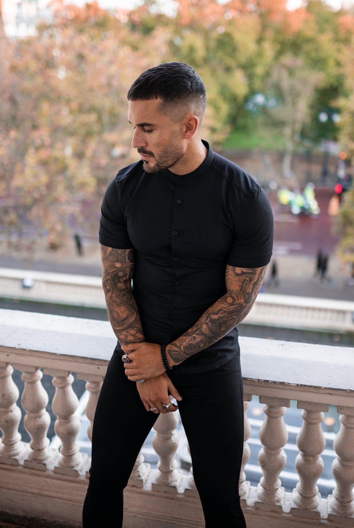 Slim Stretch Black Sateen Trousers - FSH405 (PRE ORDER 31ST AUGUST)