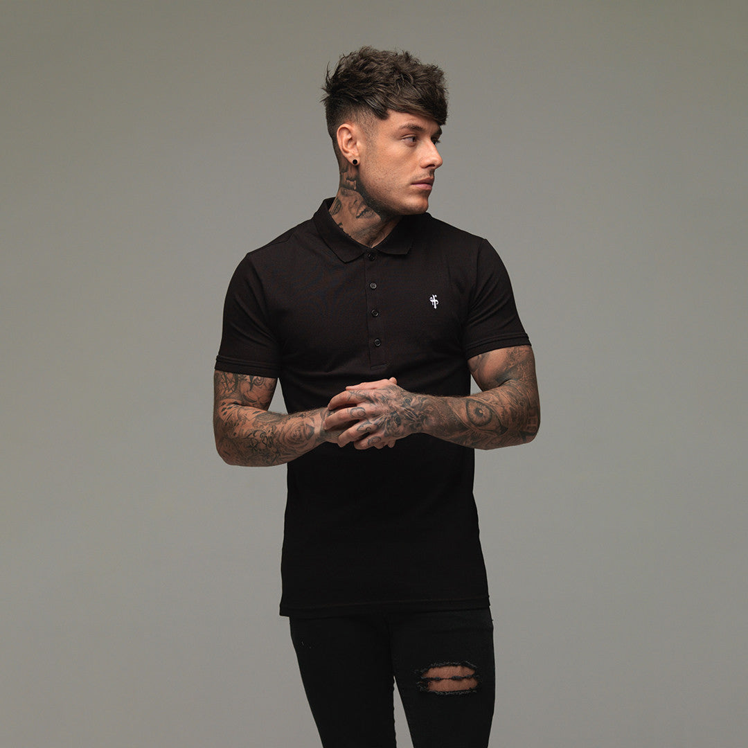 Classic Black Polo Shirt - FSH041 (PRE ORDER 11TH JUNE)