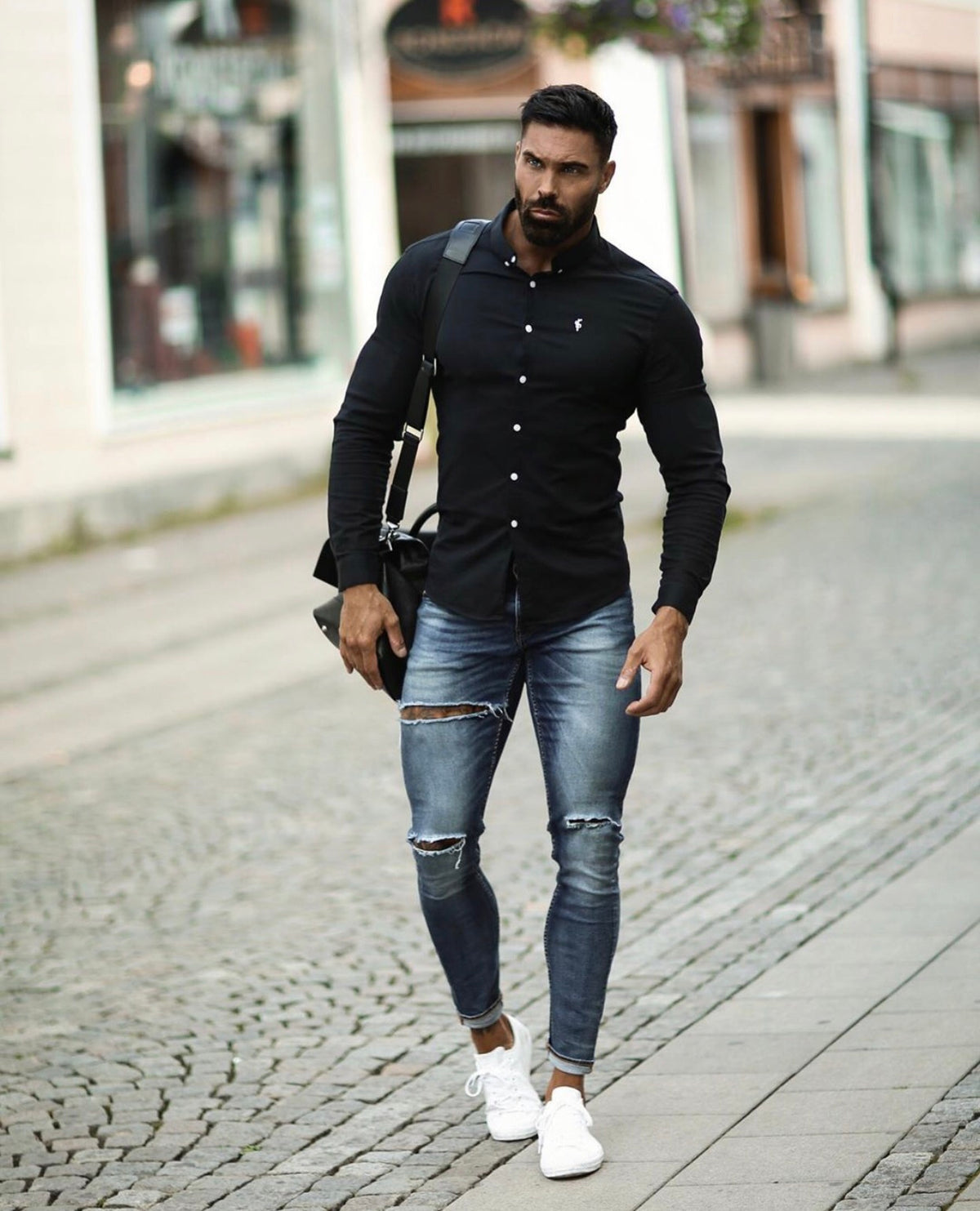 Super Slim Stretch Classic Oxford Black - FS302 (PRE ORDER 11TH OCTOBER)