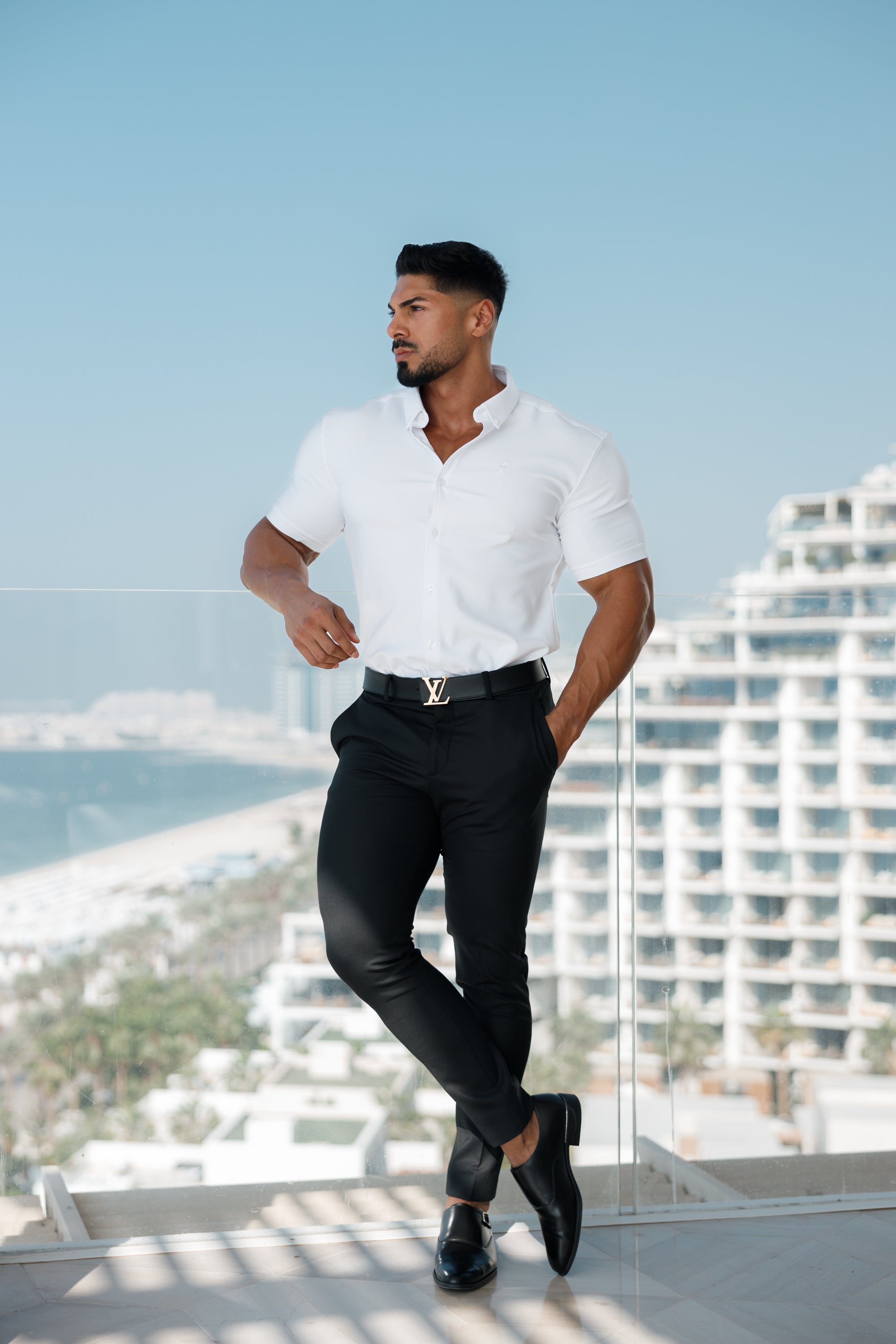 Super Slim Scuba White Short Sleeve Stretch - FS828 (PRE ORDER 30TH AUGUST)