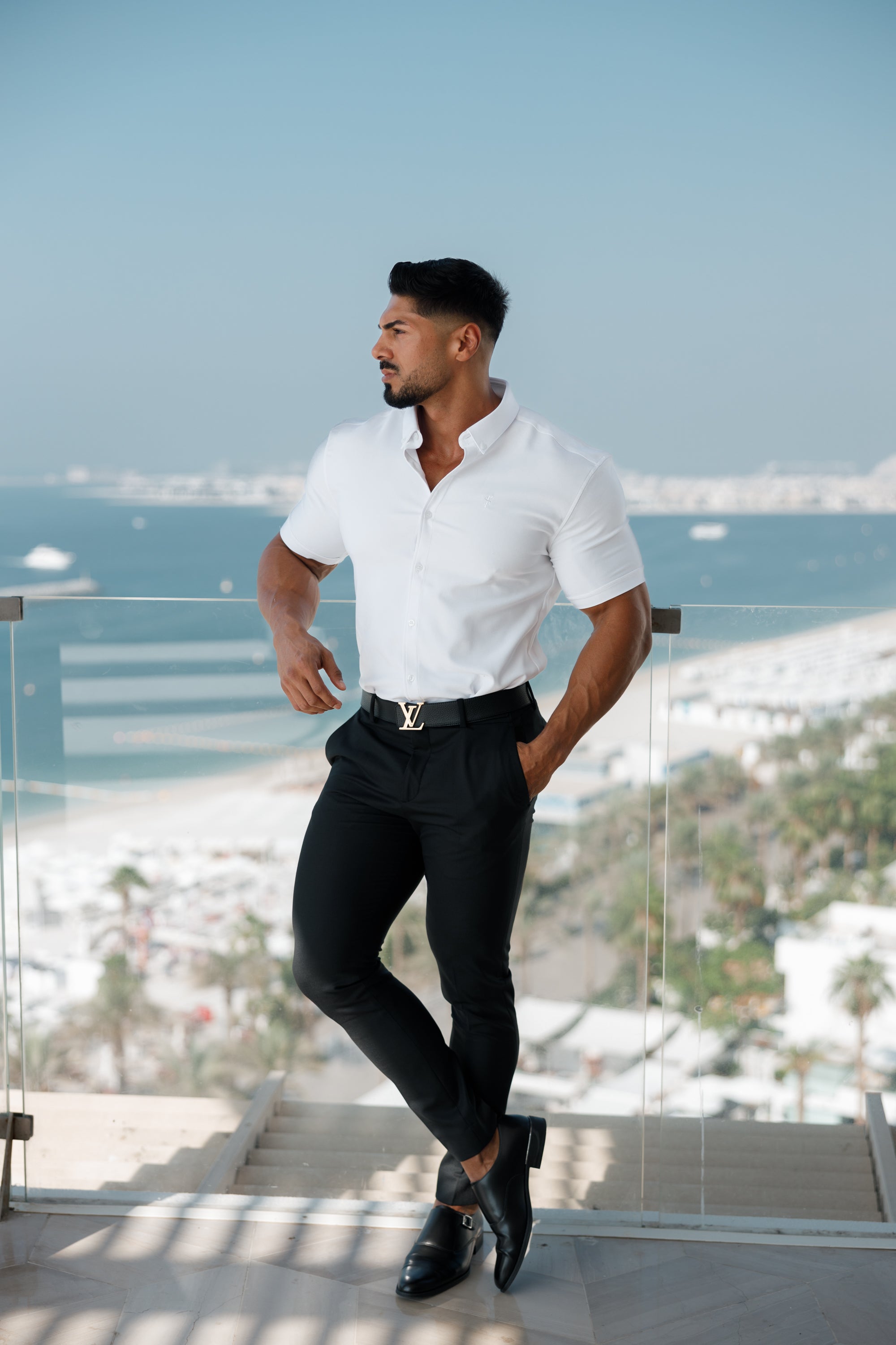 Slim Formal Black Stretch Trousers - FST001