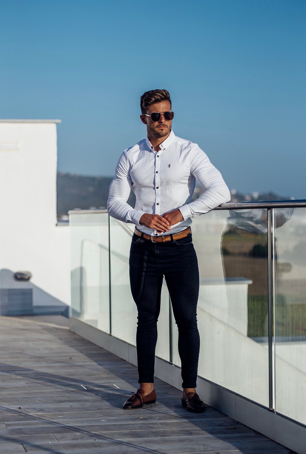 Super Slim Stretch Classic Oxford White - FS300 (PRE ORDER 18TH SEPTEMBER)