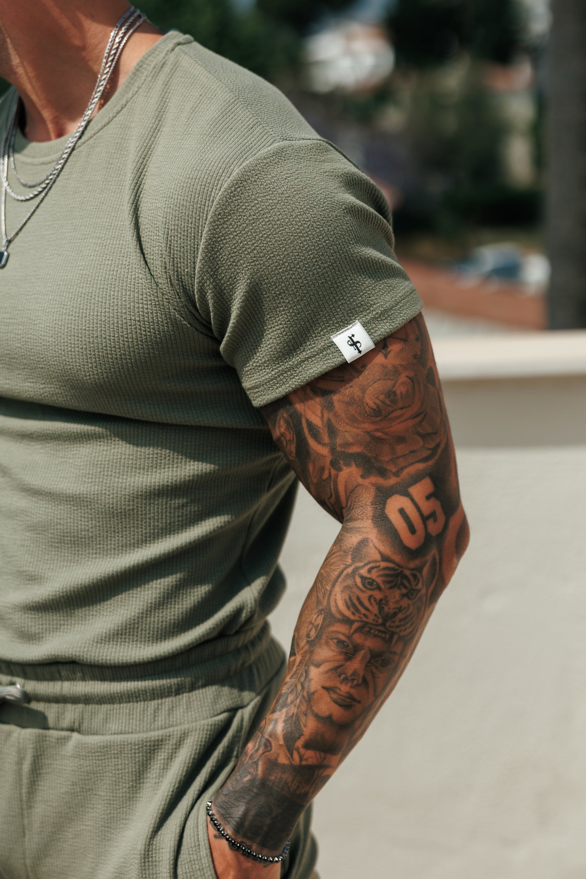 Jersey Cord Olive T-Shirt - FSR096