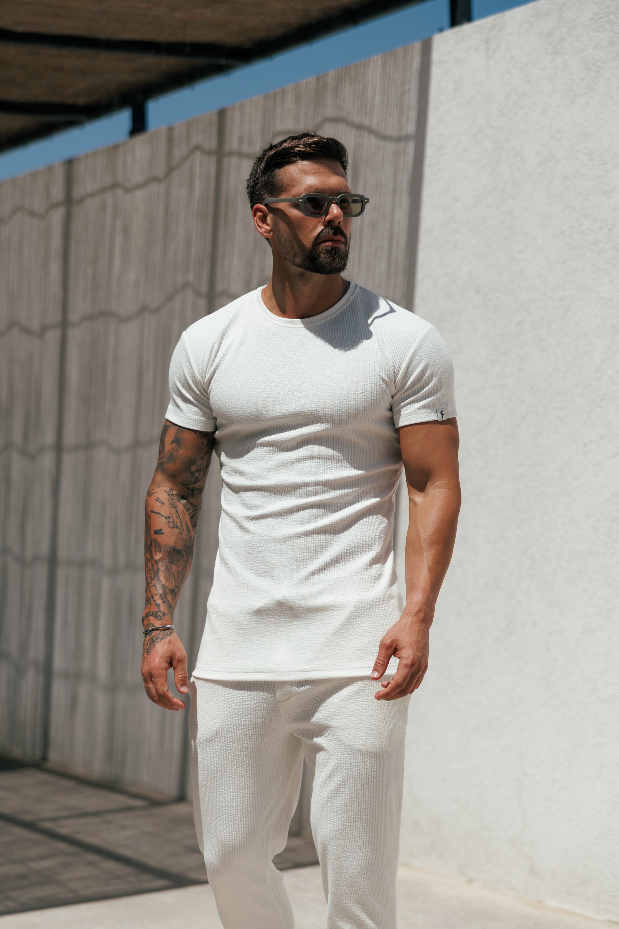 Jersey Cord White T-Shirt - FSR093 (PRE ORDER 12TH JUNE)