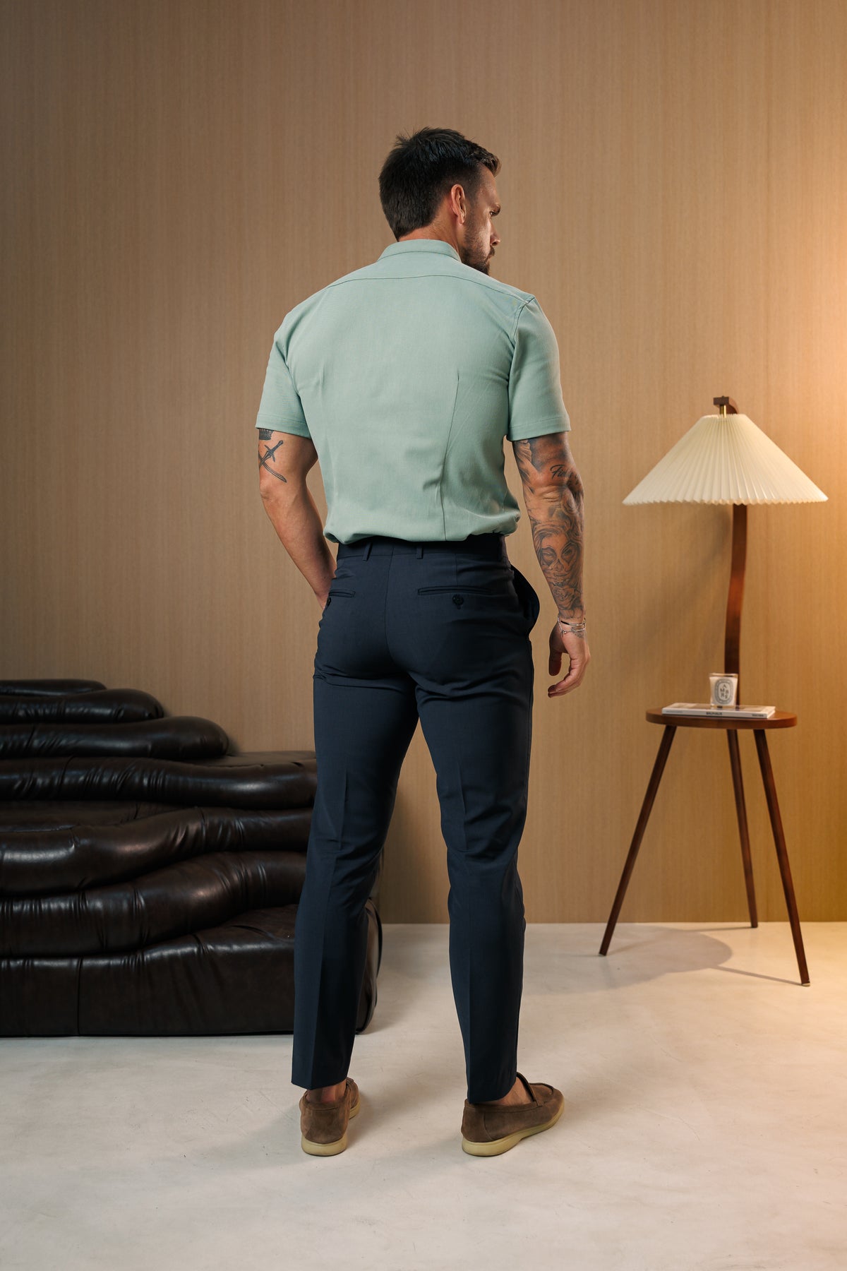Relaxed Formal Anthracite Grey Stretch Trousers - FSTR026 RELAXED