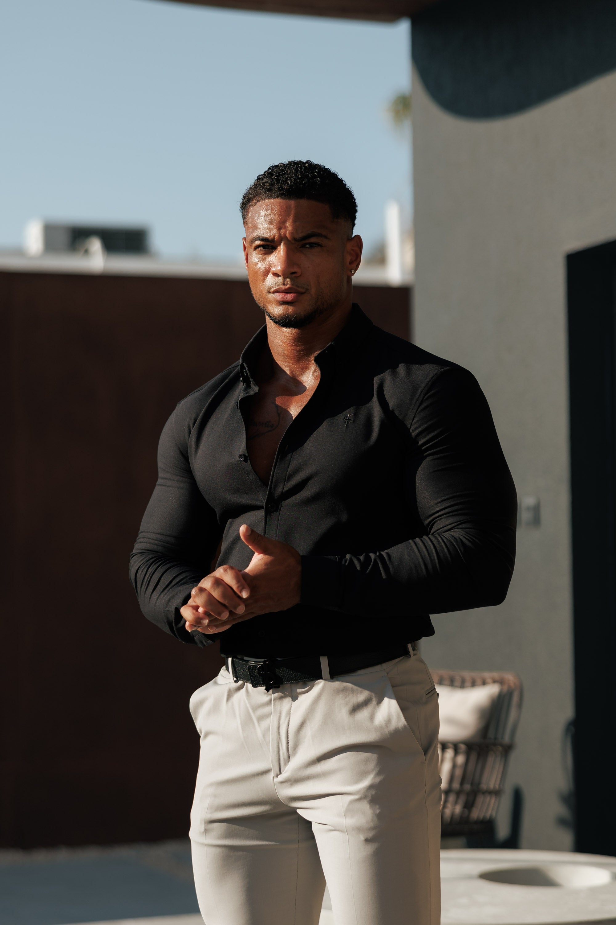 Super Slim Scuba Black Long Sleeve Stretch - FS829 (PRE ORDER 30TH AUGUST)