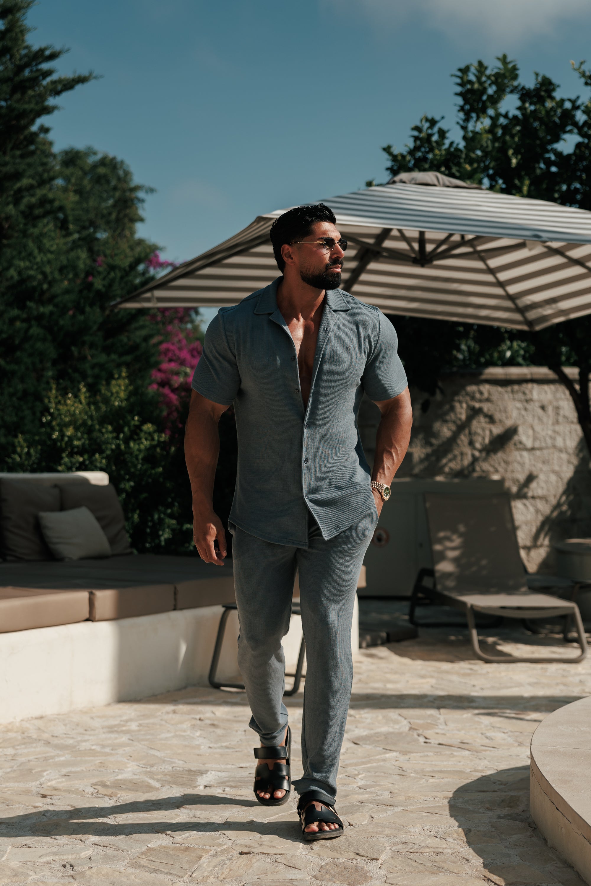 Jersey Cord Slim Gunmetal Trousers - FSR092 (PRE ORDER 15TH JUNE)