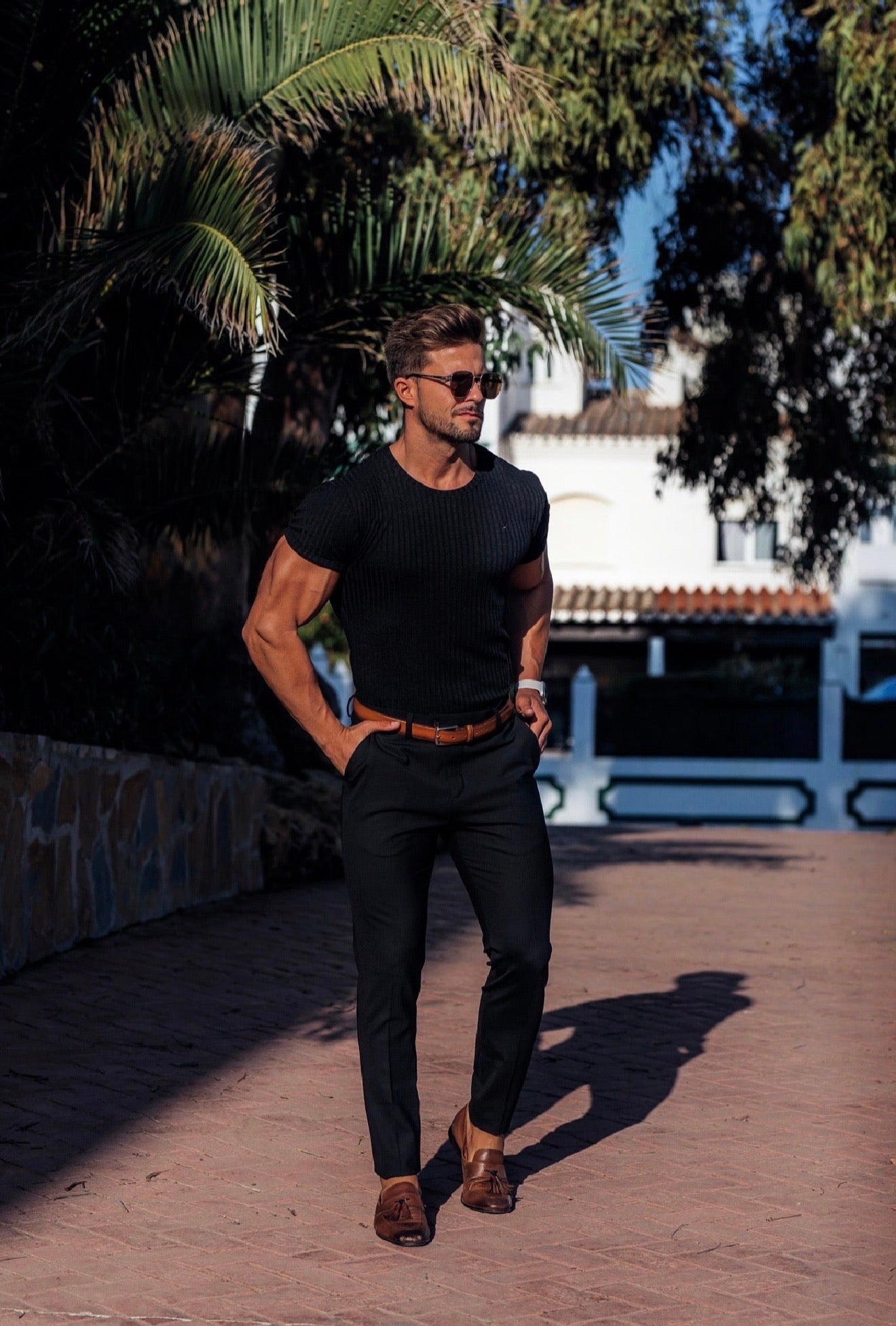 Slim Formal Jet Black Stretch Trousers - FST043 (PRE ORDER 31ST AUGUST)