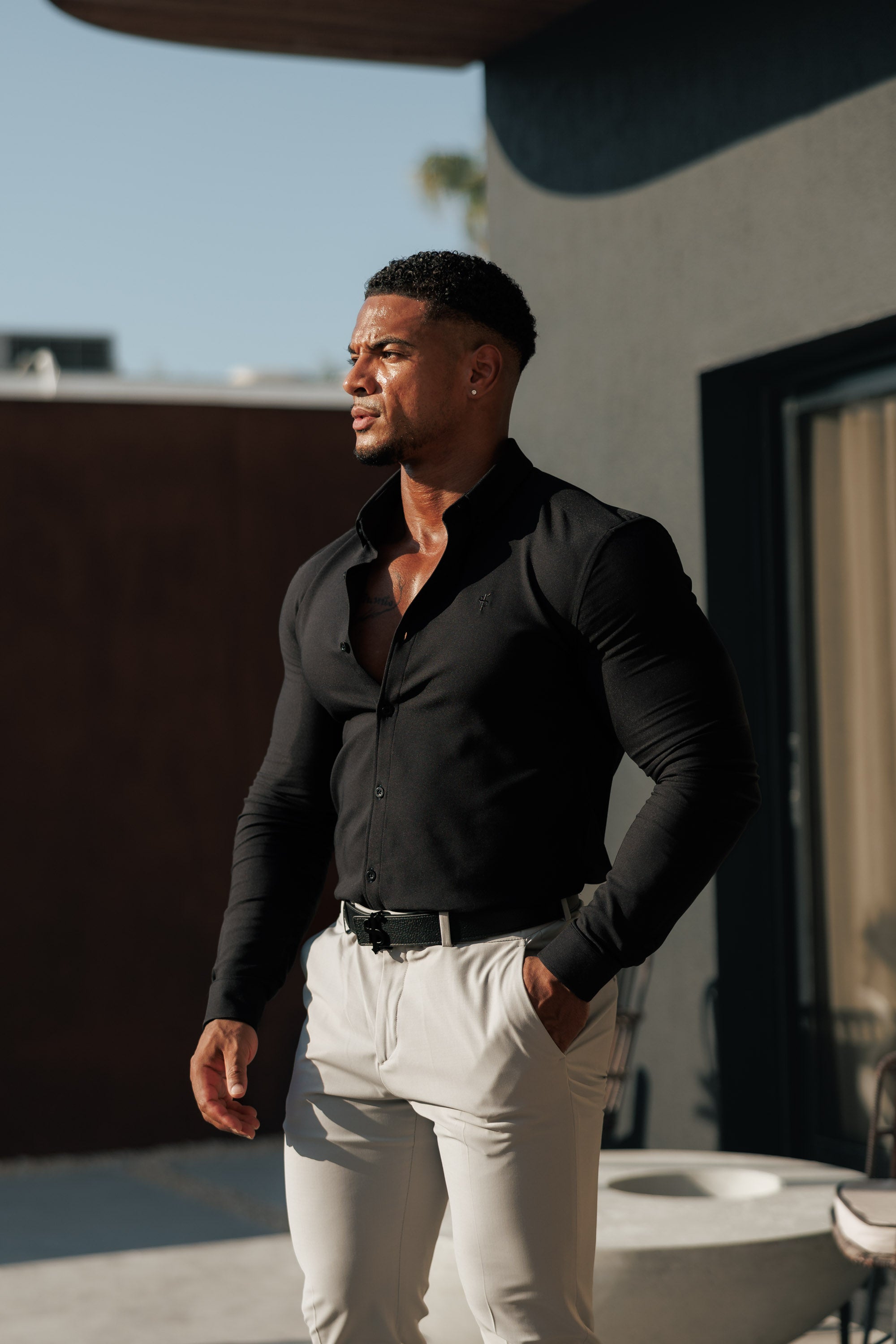 Super Slim Scuba Black Long Sleeve Stretch - FS829 (PRE ORDER 30TH AUGUST)