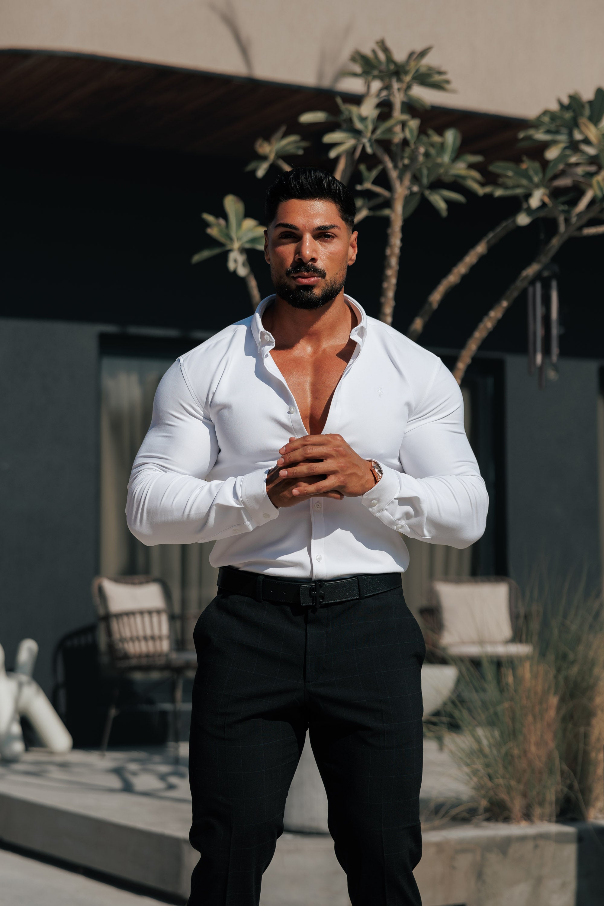 Super Slim Scuba White Long Sleeve Stretch - FS613 (PRE ORDER 30TH AUGUST)