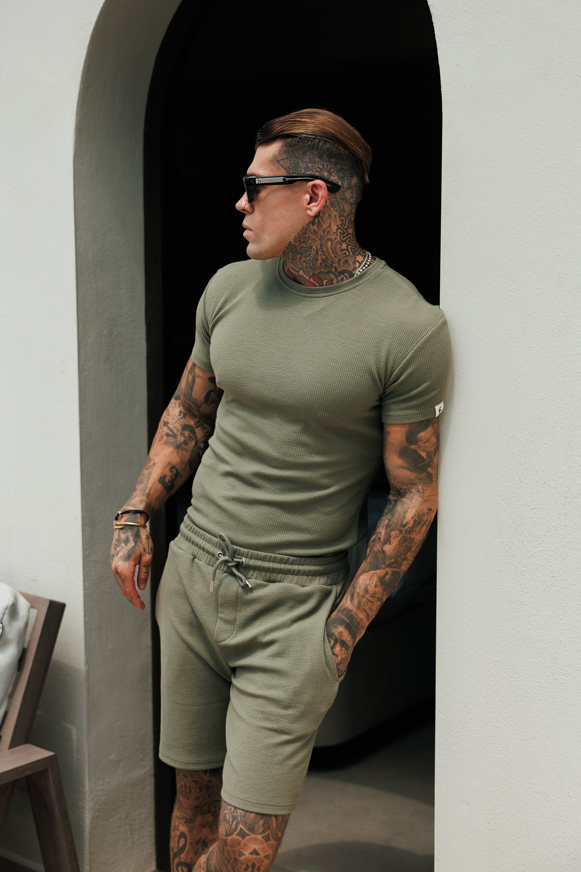 Jersey Cord Olive T-Shirt - FSR096