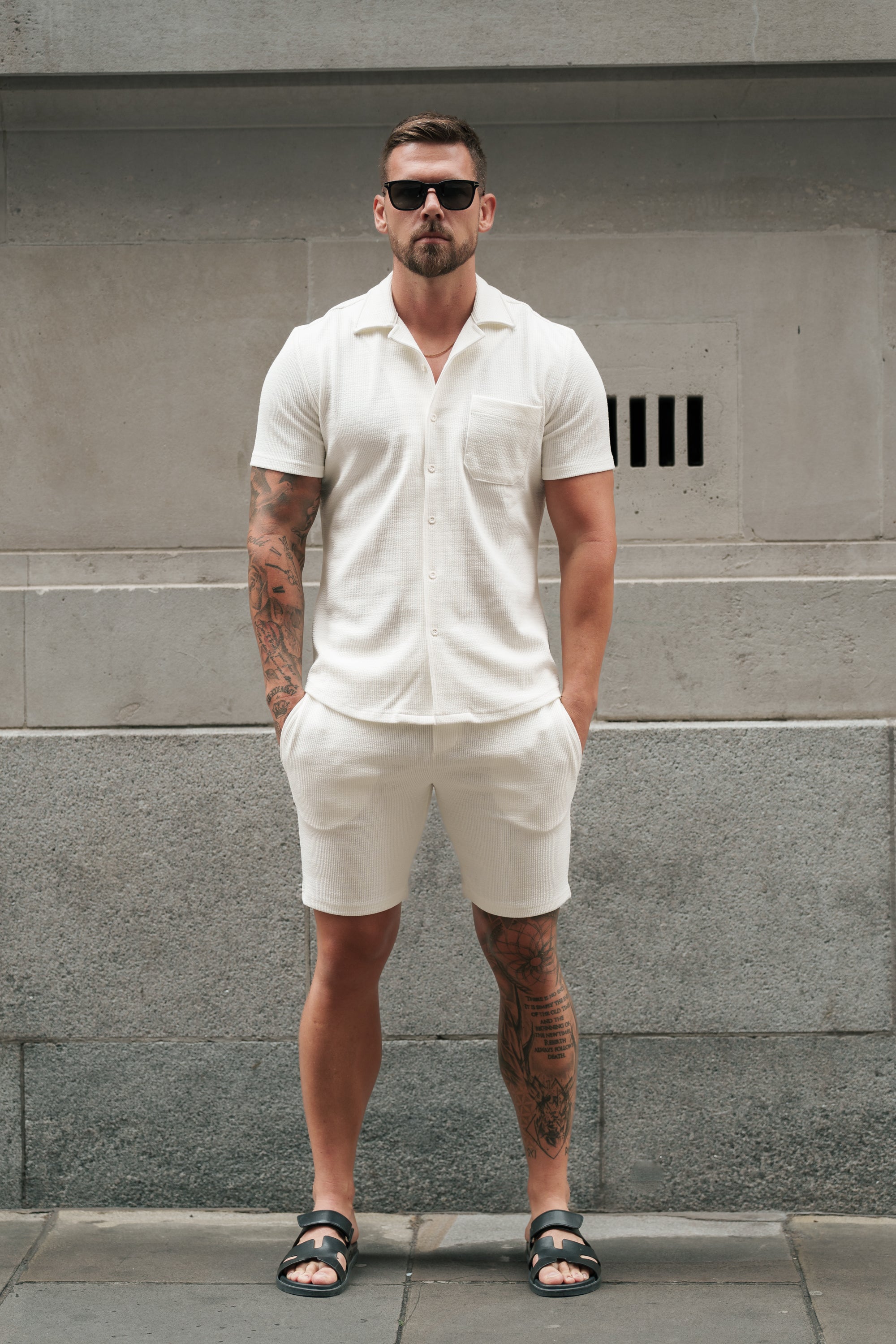 Jersey Cord White Shorts - FSR011