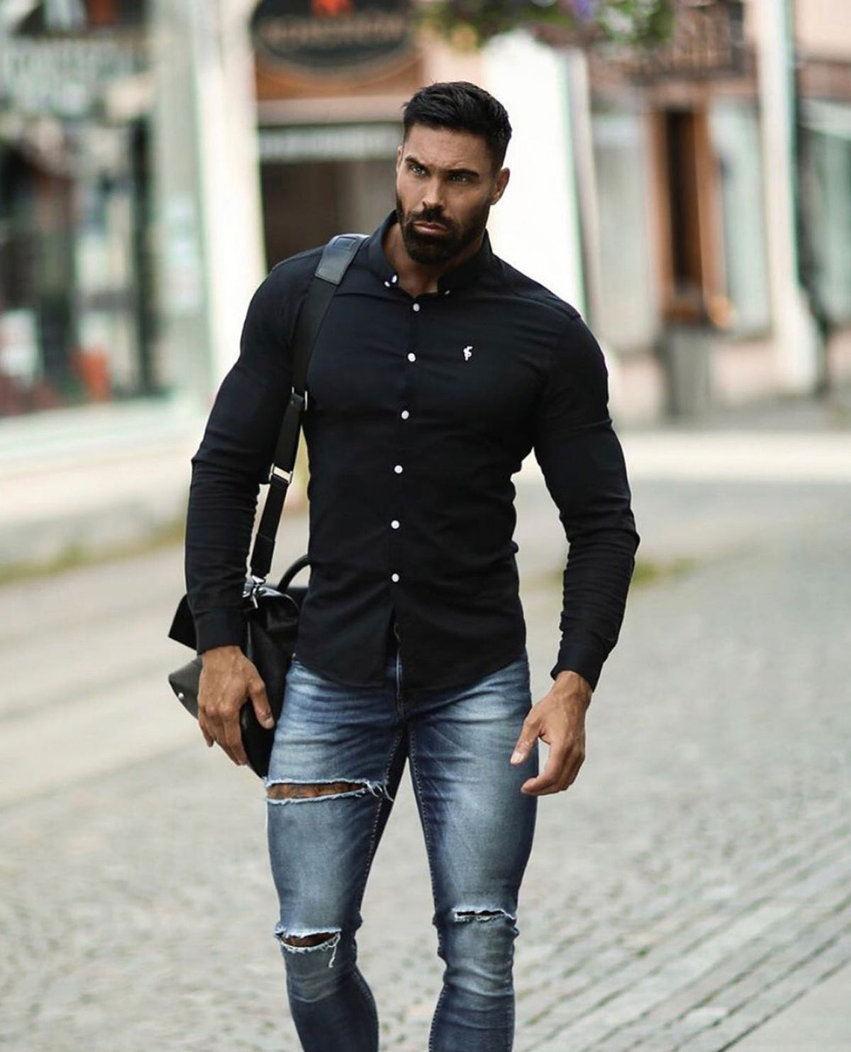Super Slim Stretch Classic Oxford Black - FS302 (PRE ORDER 11TH OCTOBER)