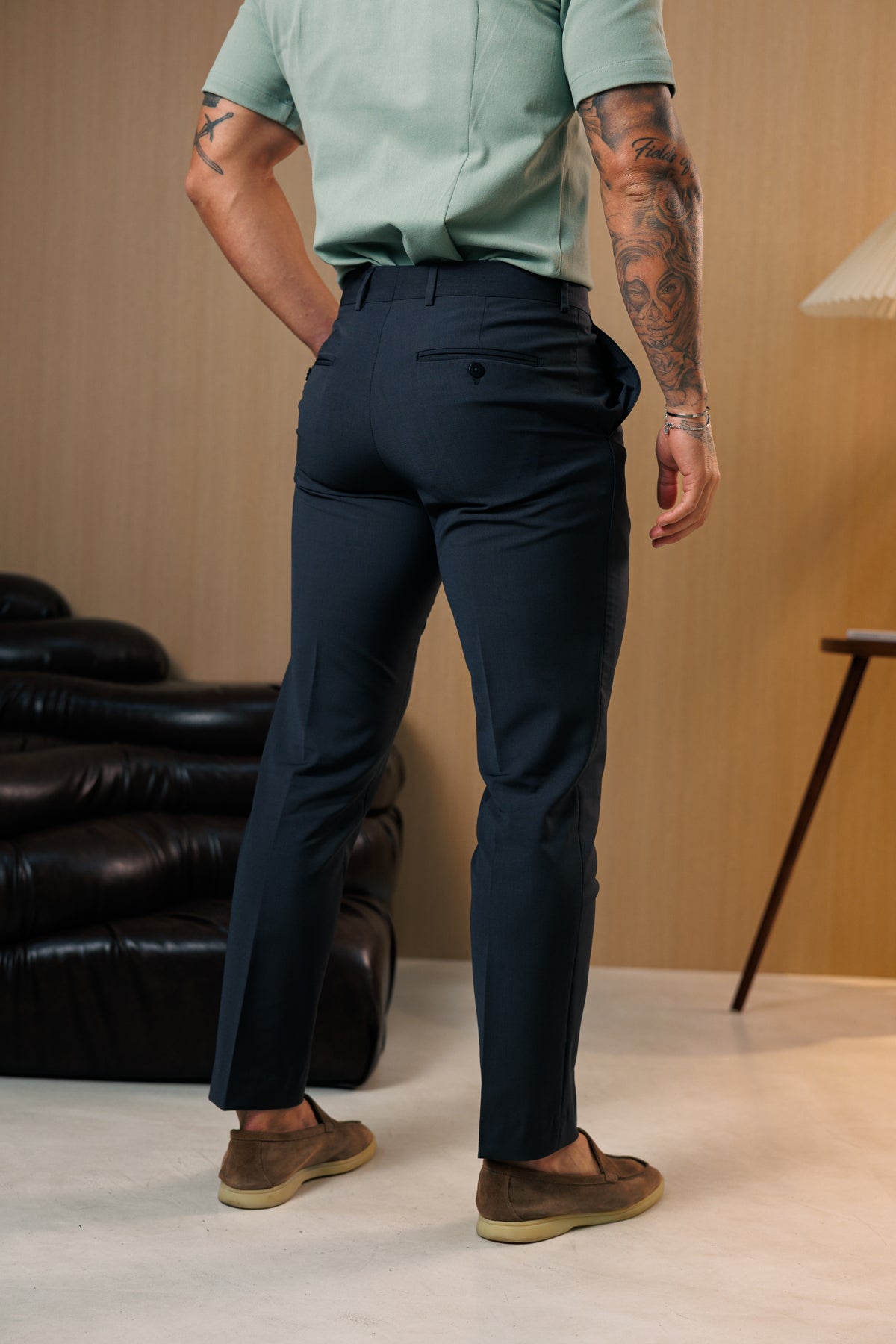 Relaxed Formal Anthracite Grey Stretch Trousers - FSTR026 RELAXED