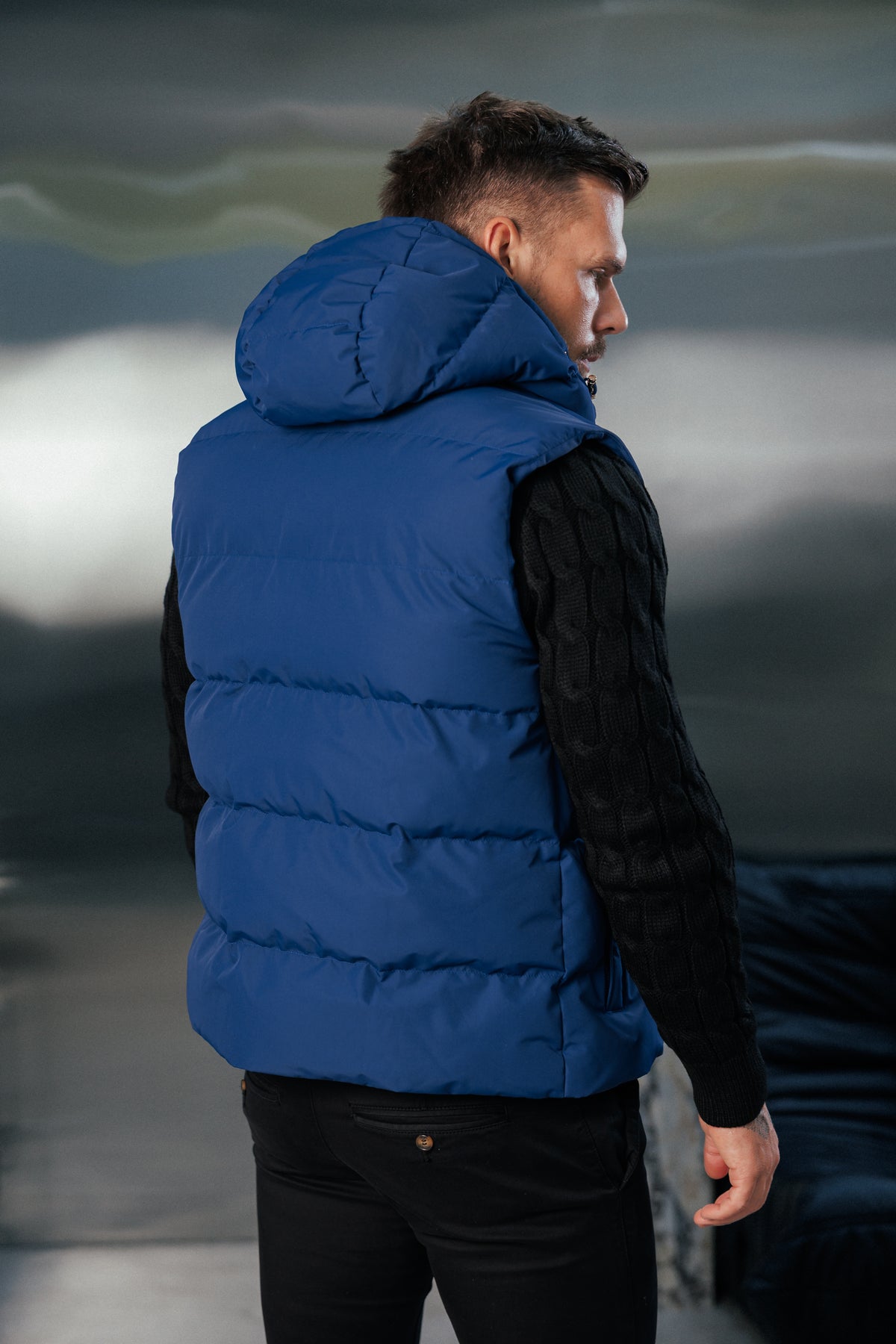Navy Padded Hooded Gilet - FSN242 (PRE ORDER 24TH OCTOBER)