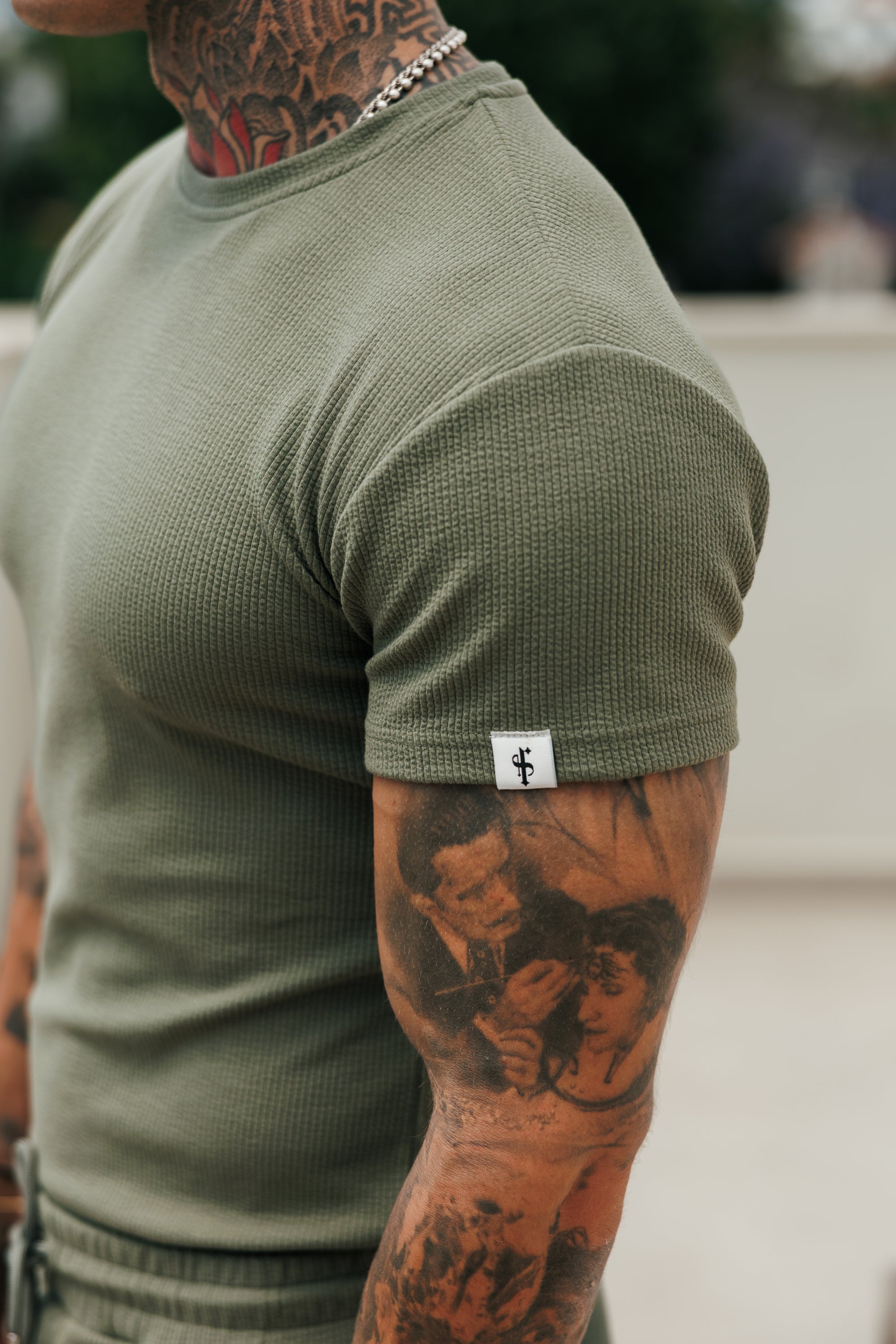 Jersey Cord Olive T-Shirt - FSR096