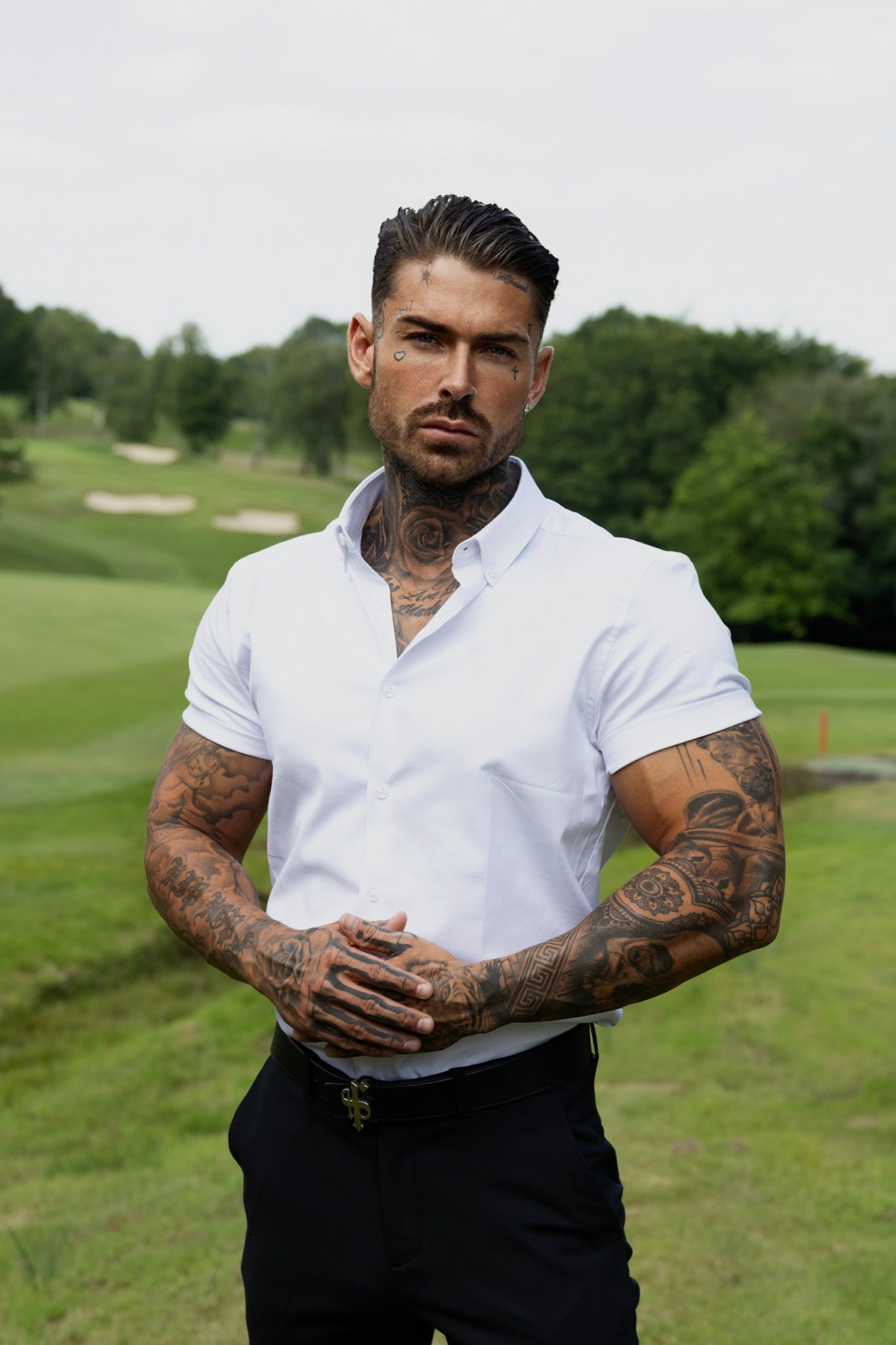 Classic Stretch Oxford Short Sleeve White - FS1015