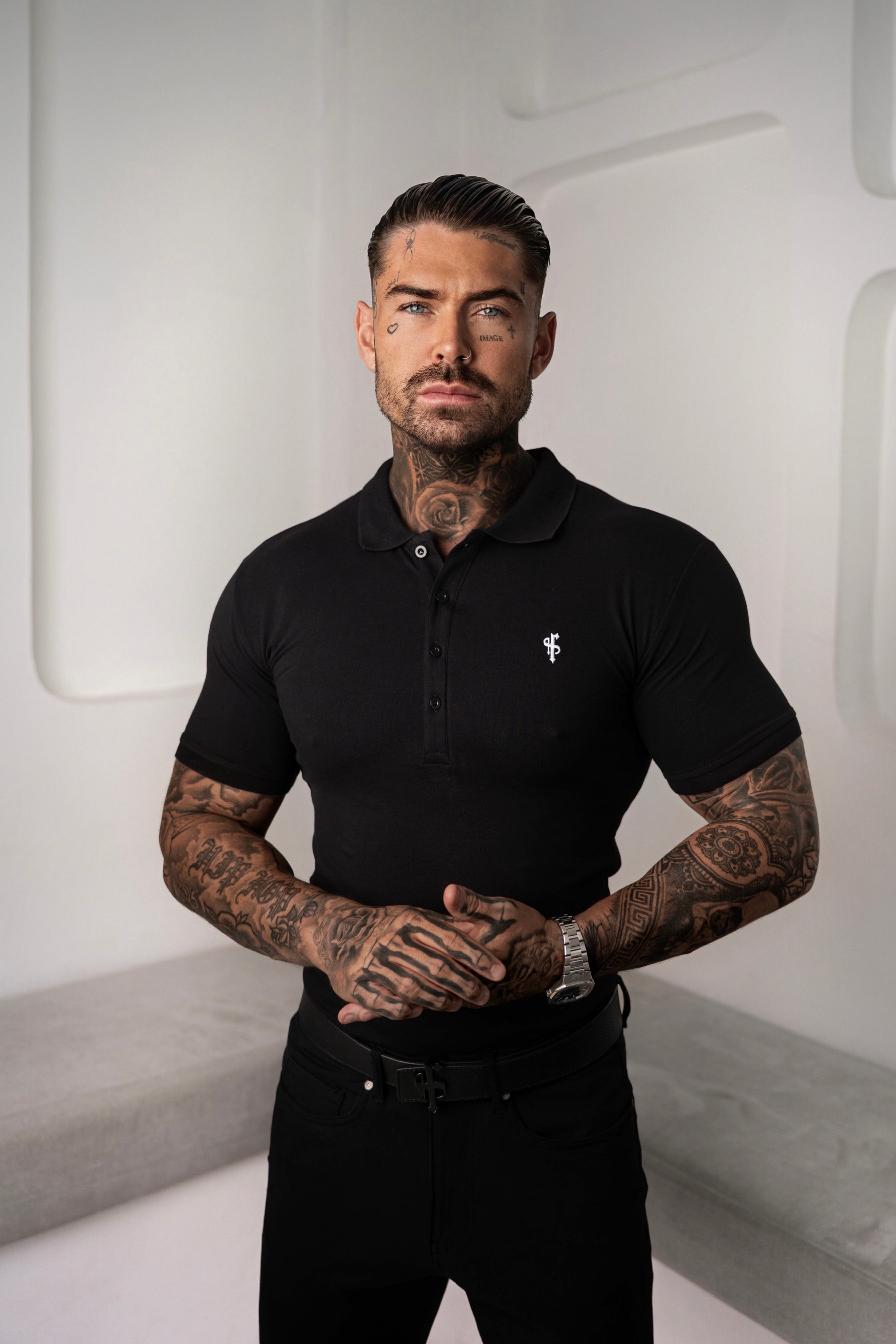 Classic Black Polo Shirt - FSH041 (PRE ORDER 11TH JUNE)
