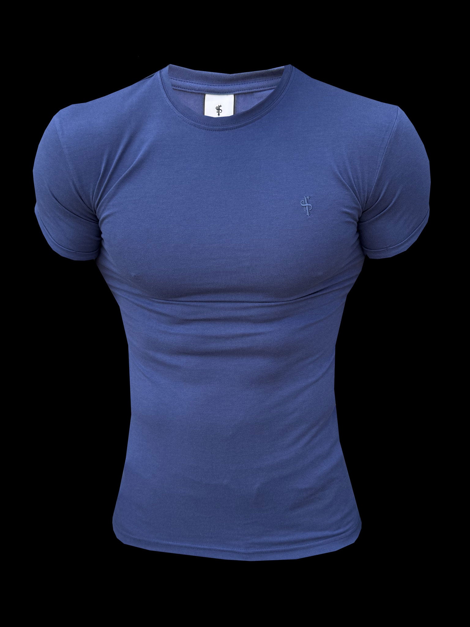 Navy Viscose Crew T-Shirt Short Sleeve - FSH1502