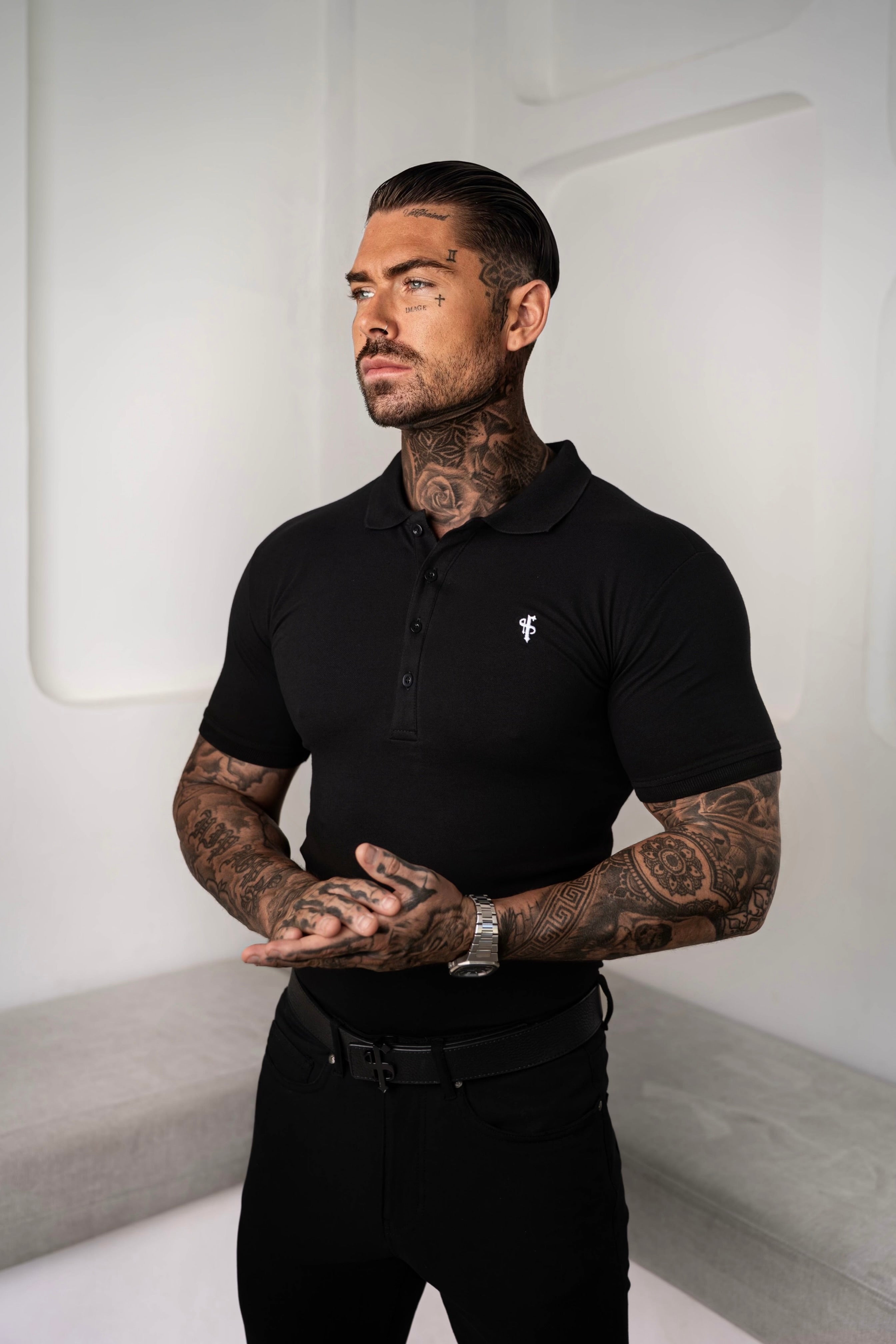 Classic Black Polo Shirt - FSH041 (PRE ORDER 11TH JUNE)