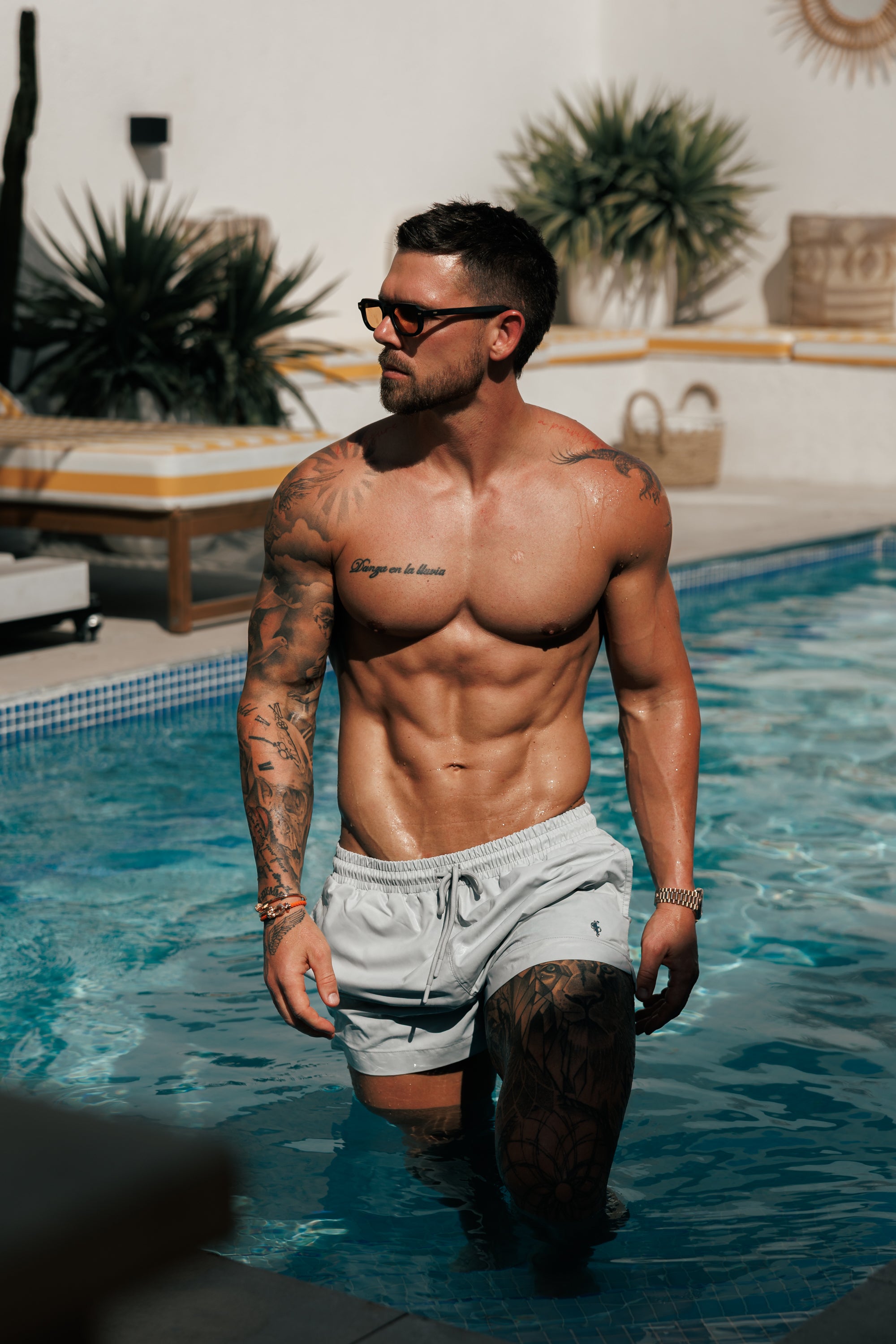 Light Grey / Silver Swim Shorts - FSH1323