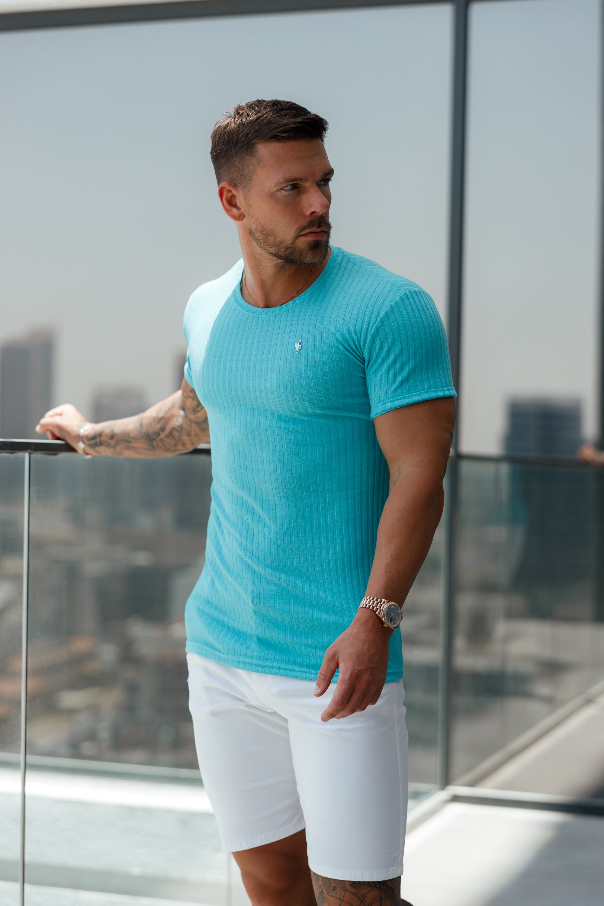Slim Fit Ecru Chino Shorts - FSH228
