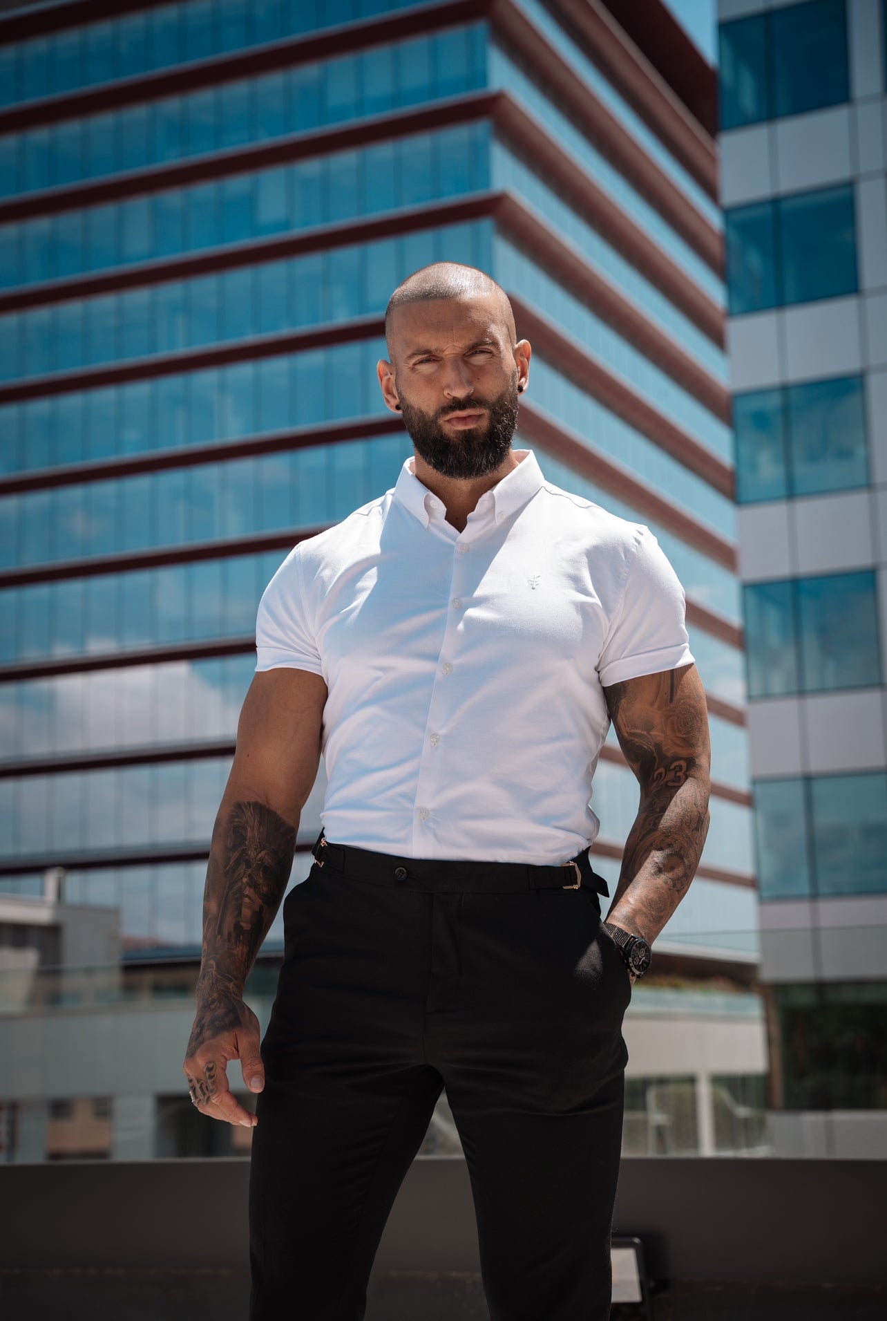 Classic Stretch Oxford Short Sleeve White - FS1015