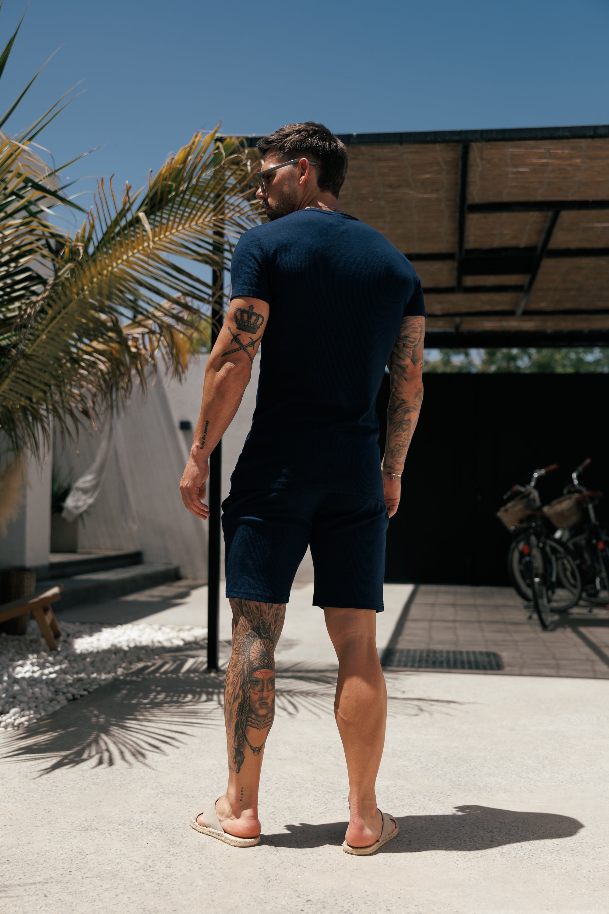 Jersey Cord Navy Shorts - FSR079