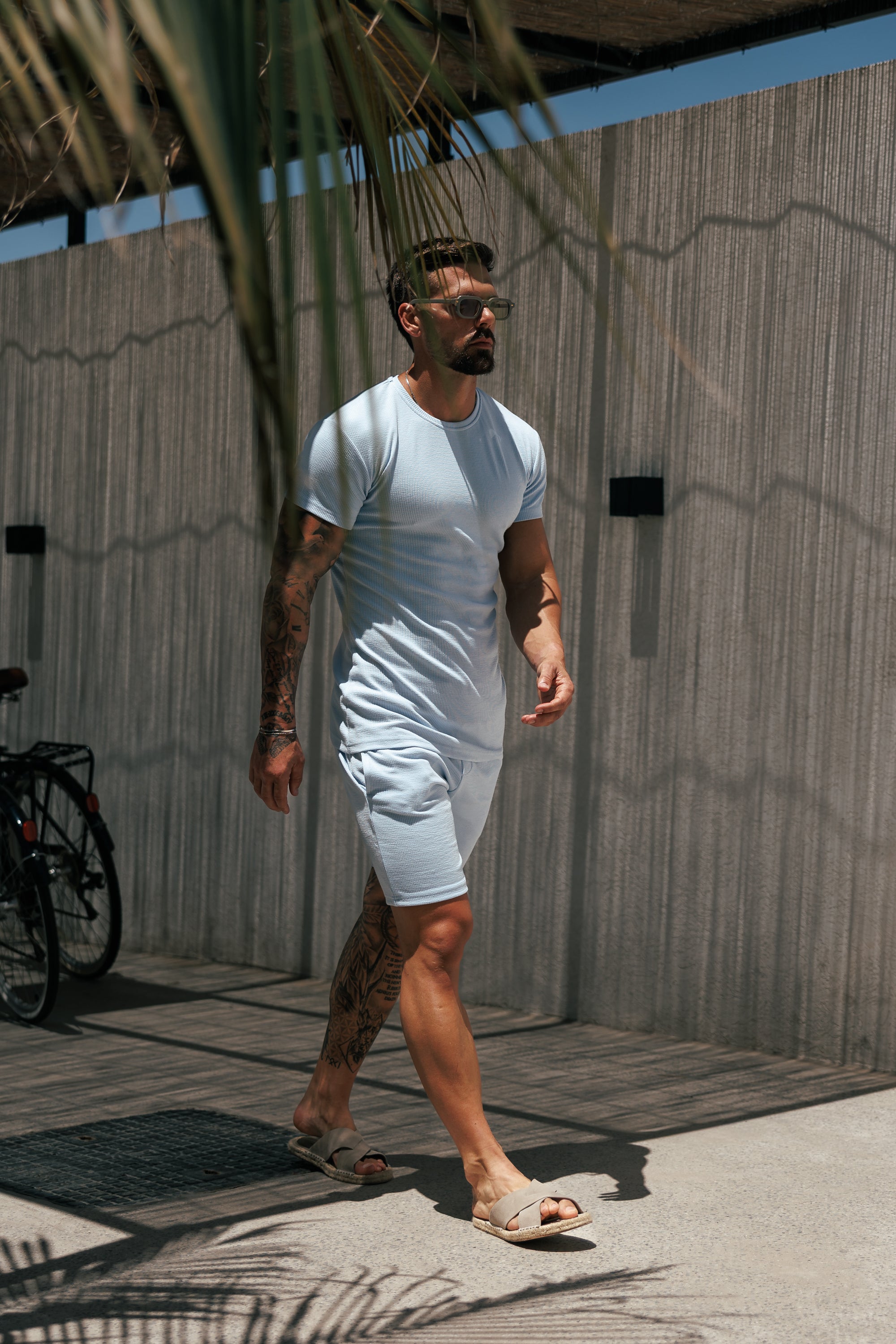 Jersey Cord Light Blue Shorts - FSR082 (PRE ORDER 29TH MAY)