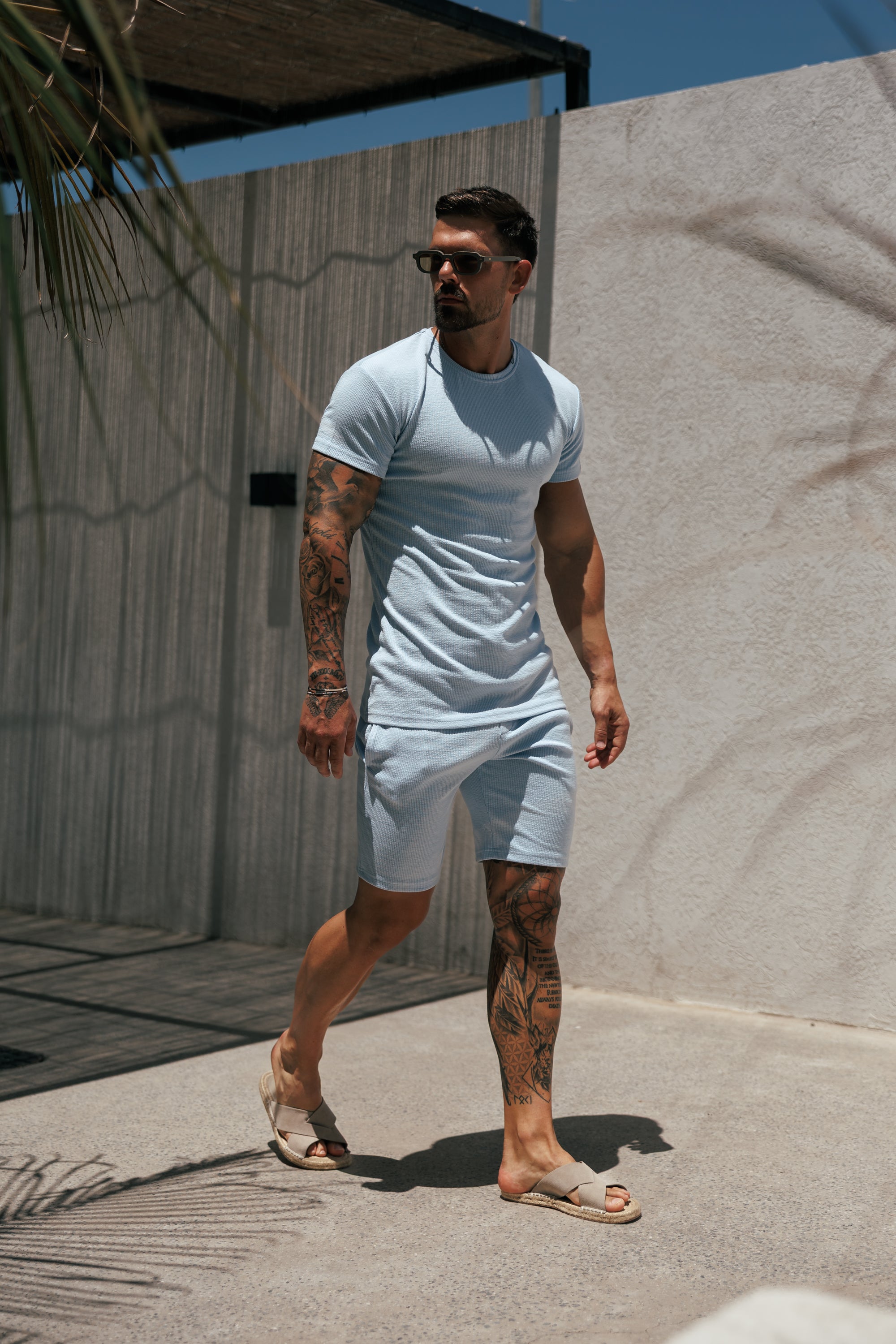 Jersey Cord Light Blue Shorts - FSR082