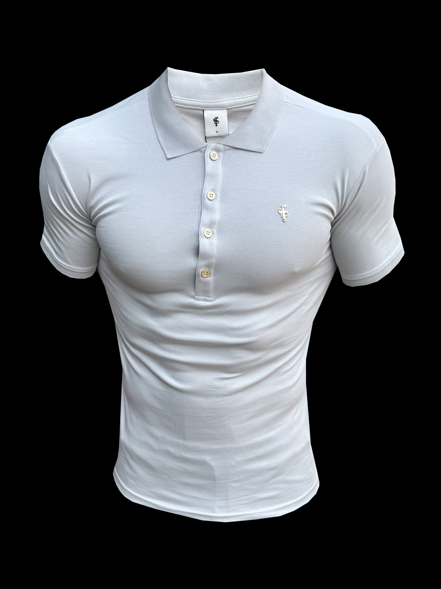 Classic Stone / Gold Pima Cotton Polo Short Sleeve  - FSH1550