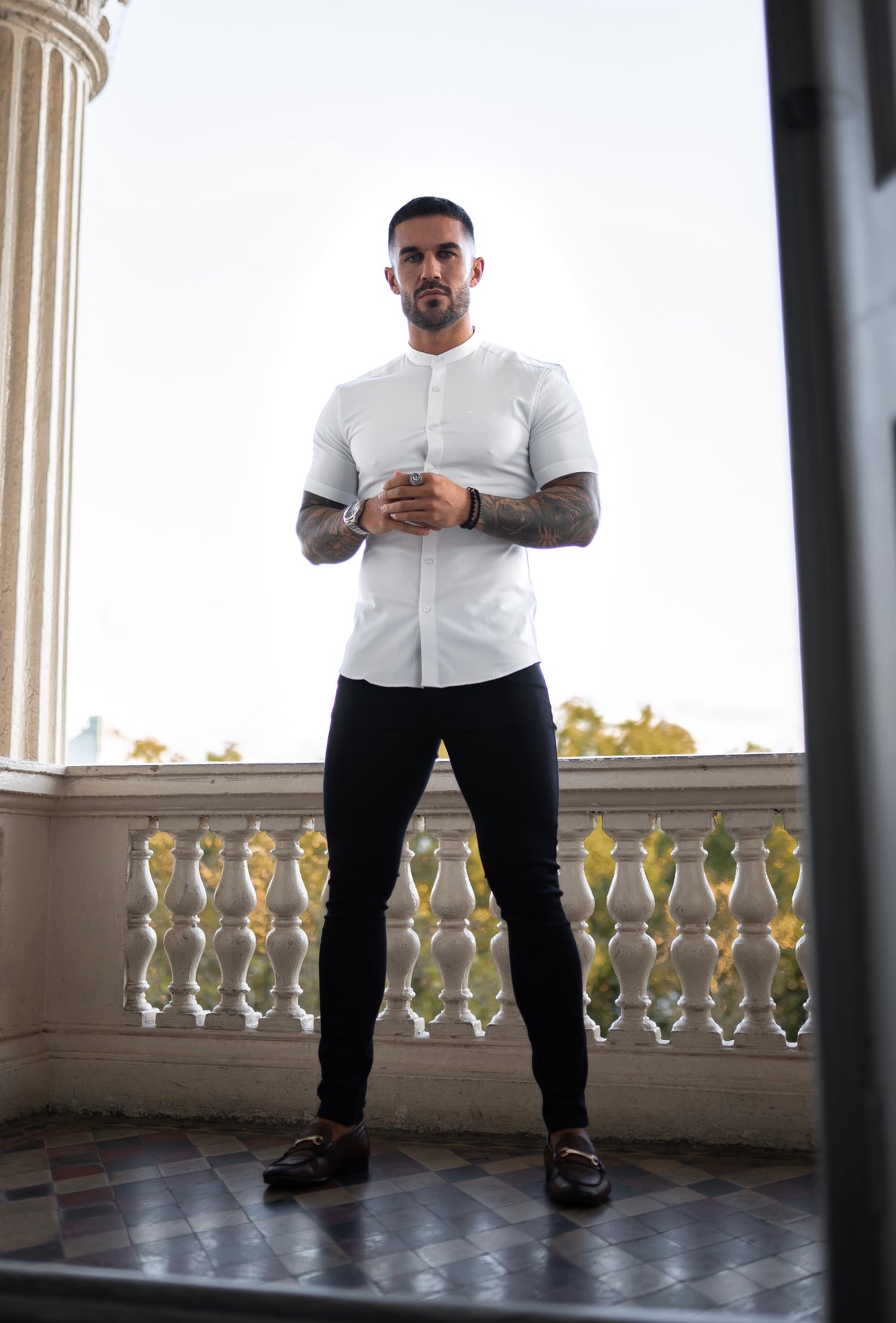 Slim Stretch Black Sateen Trousers - FSH405 (PRE ORDER 31ST AUGUST)