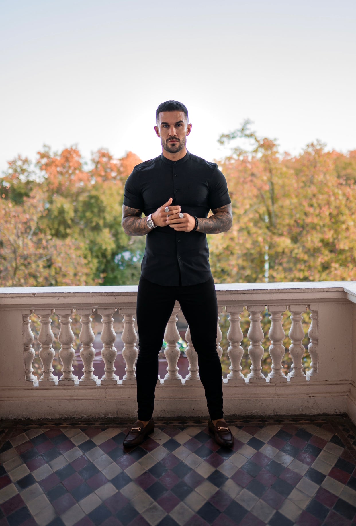 Slim Stretch Black Sateen Trousers - FSH405 (PRE ORDER 31ST AUGUST)