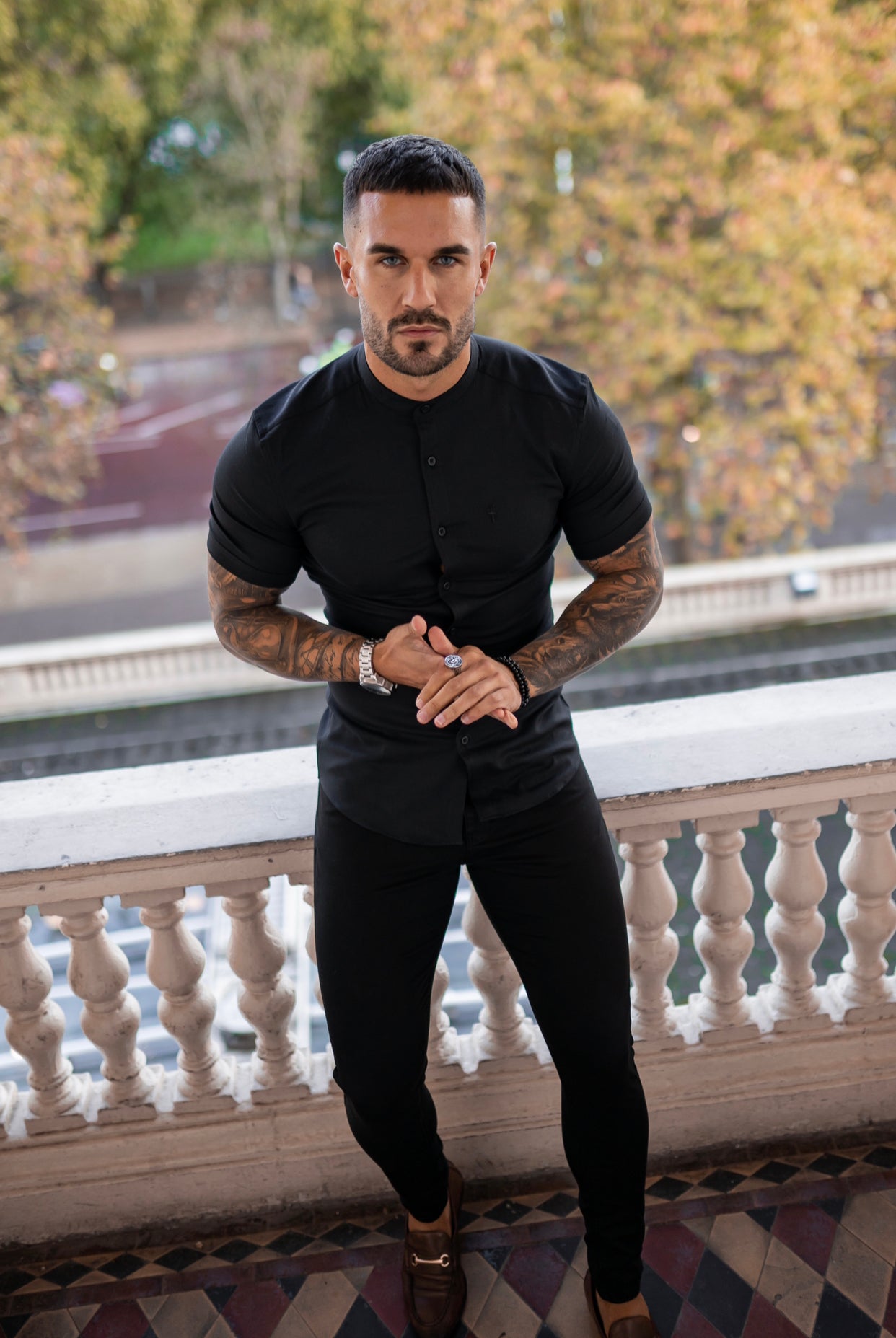 Slim Stretch Black Sateen Trousers - FSH405 (PRE ORDER 31ST AUGUST)