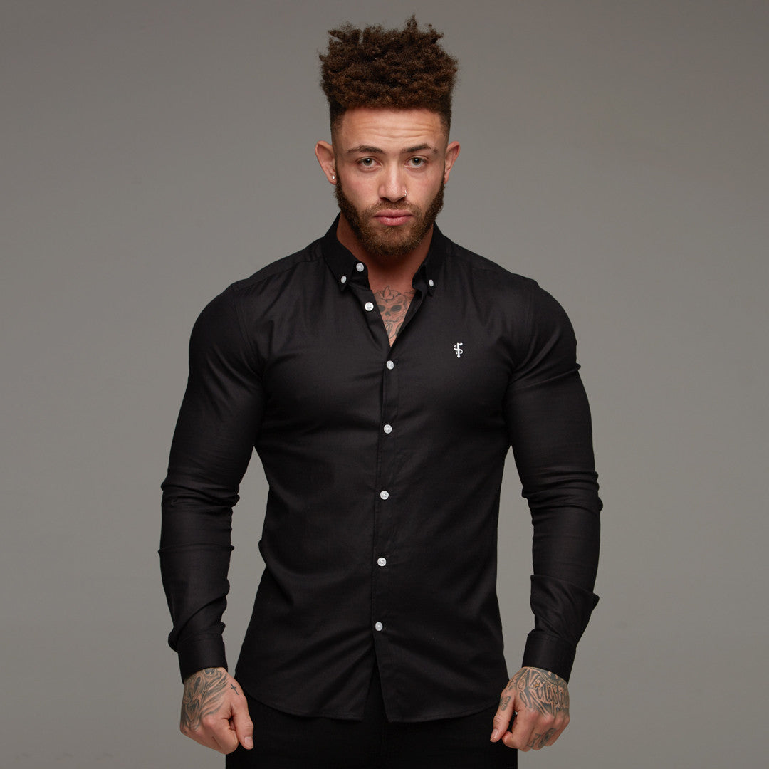 Super Slim Stretch Classic Oxford Black - FS302 (PRE ORDER 11TH OCTOBER)