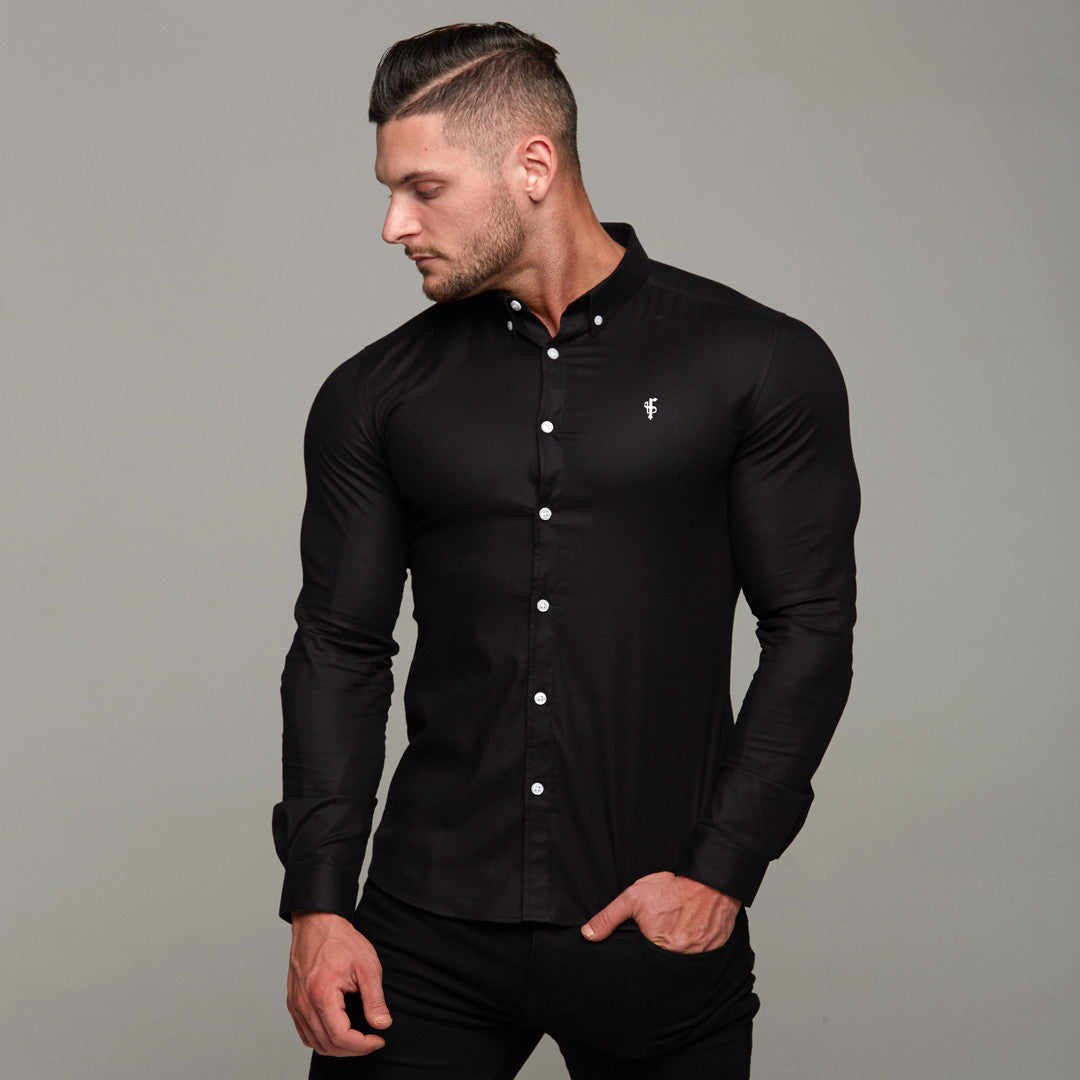 Super Slim Stretch Classic Oxford Black - FS302 (PRE ORDER 11TH OCTOBER)