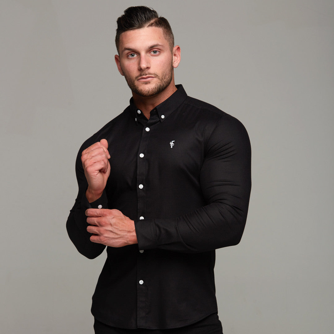 Super Slim Stretch Classic Oxford Black - FS302 (PRE ORDER 11TH OCTOBER)