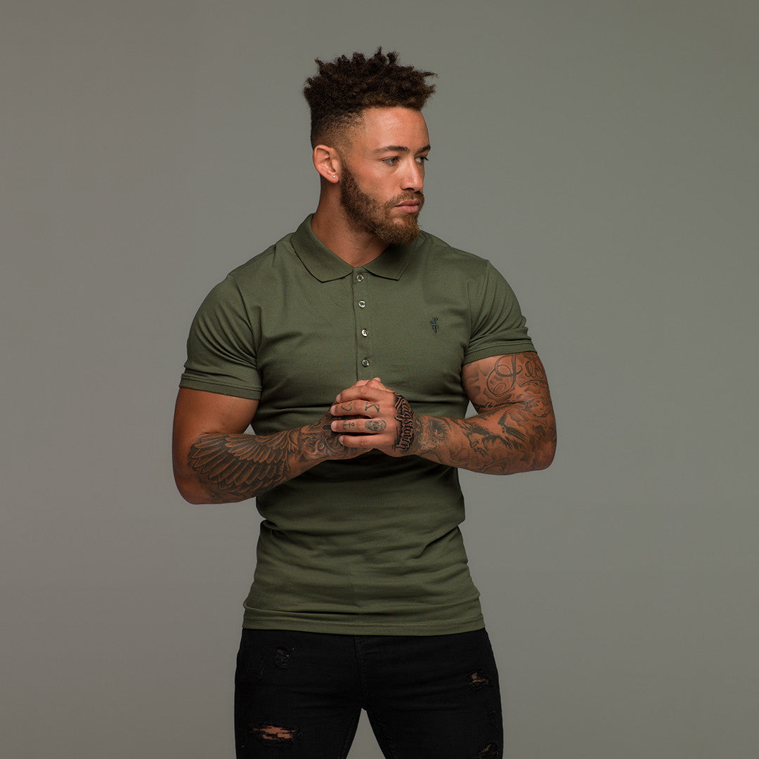 Classic Khaki Polo Shirt - FSH043 (PRE ORDER 11TH JUNE)