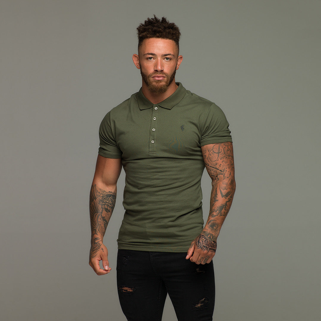 Classic Khaki Polo Shirt - FSH043 (PRE ORDER 11TH JUNE)